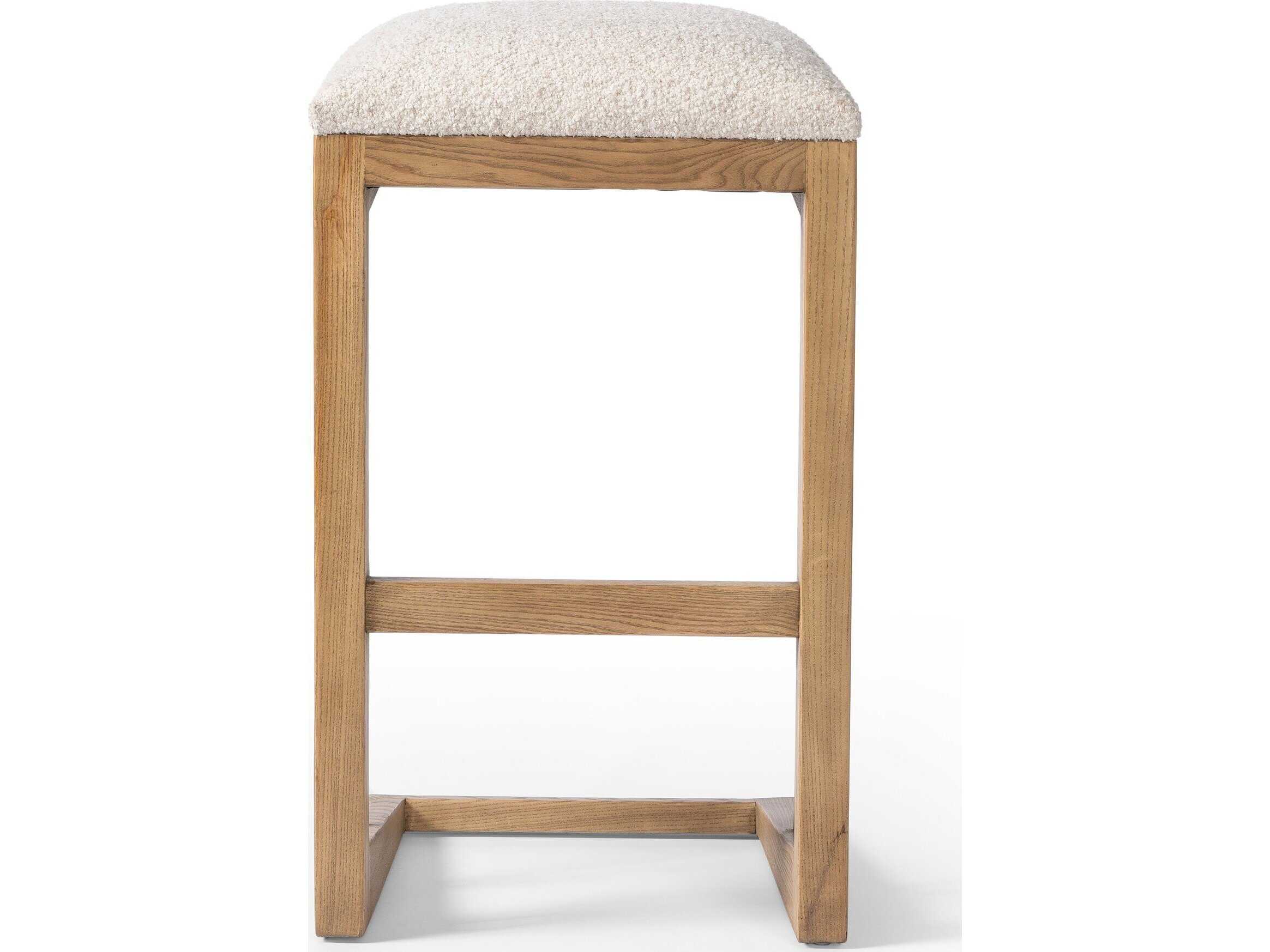 Four Hands Westgate Finn Upholstered Ash Wood Bar Stool