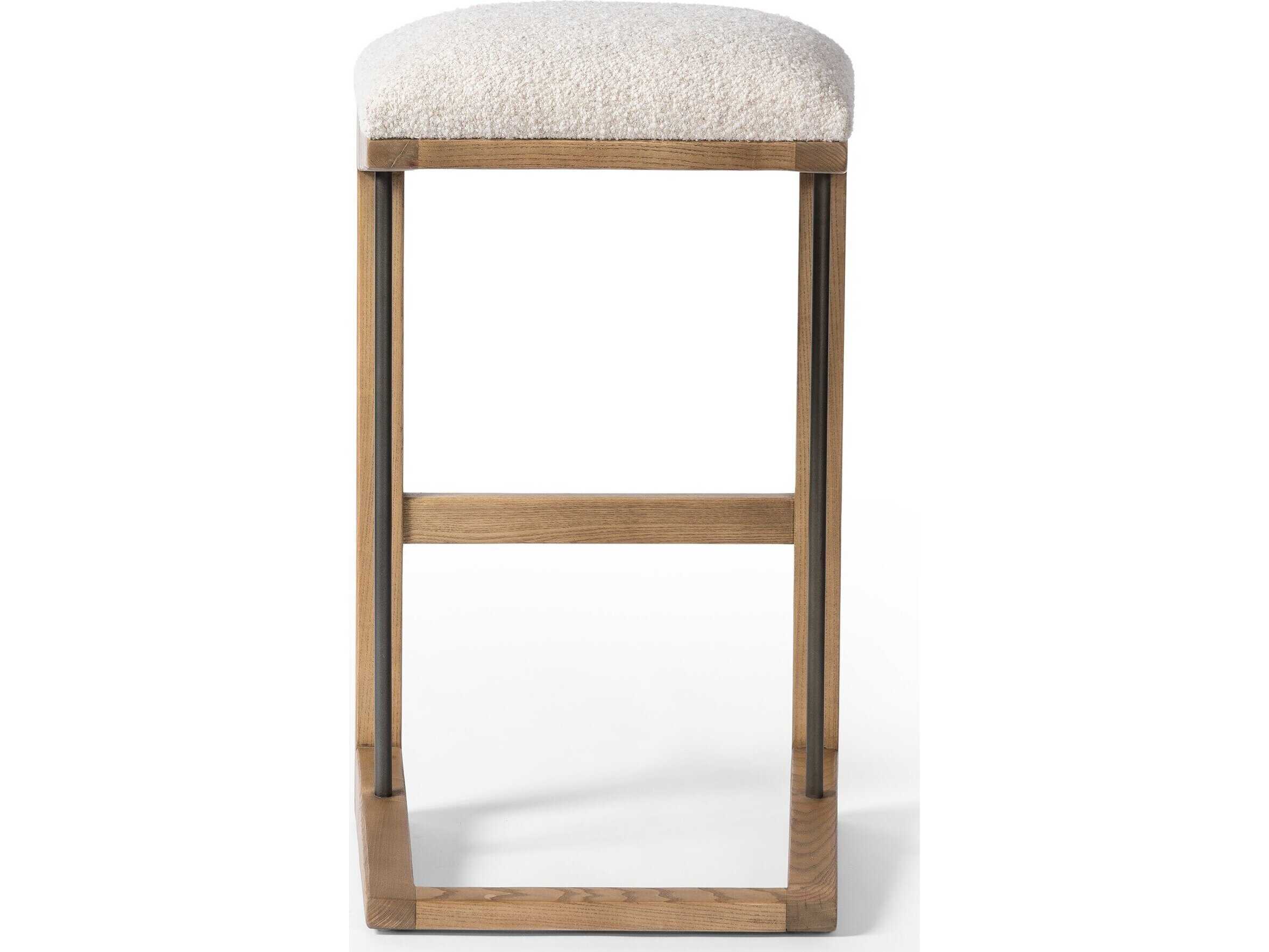 Four Hands Westgate Finn Upholstered Ash Wood Bar Stool