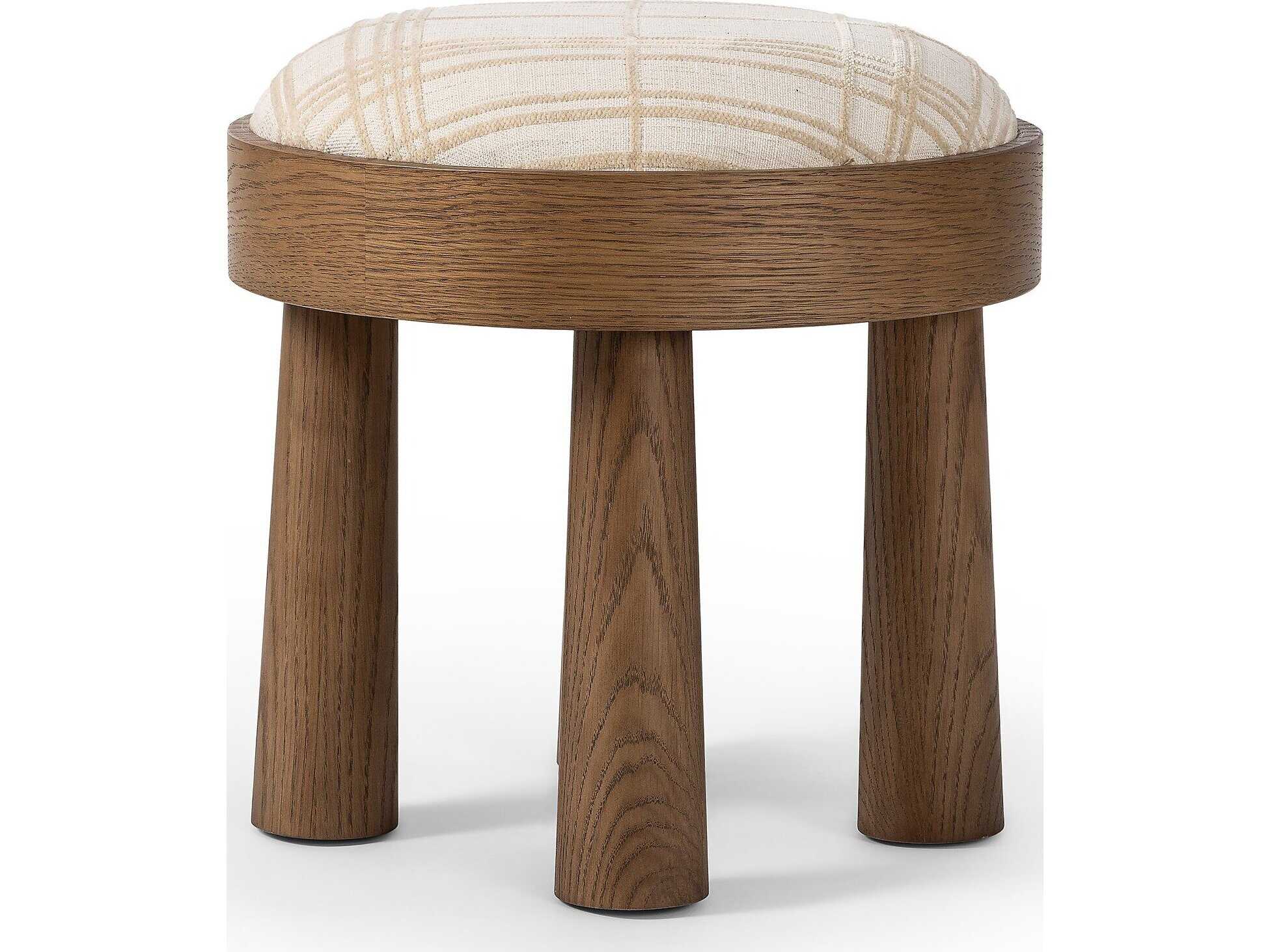 Four Hands Townsend Louise Brown Upholstered Ottoman