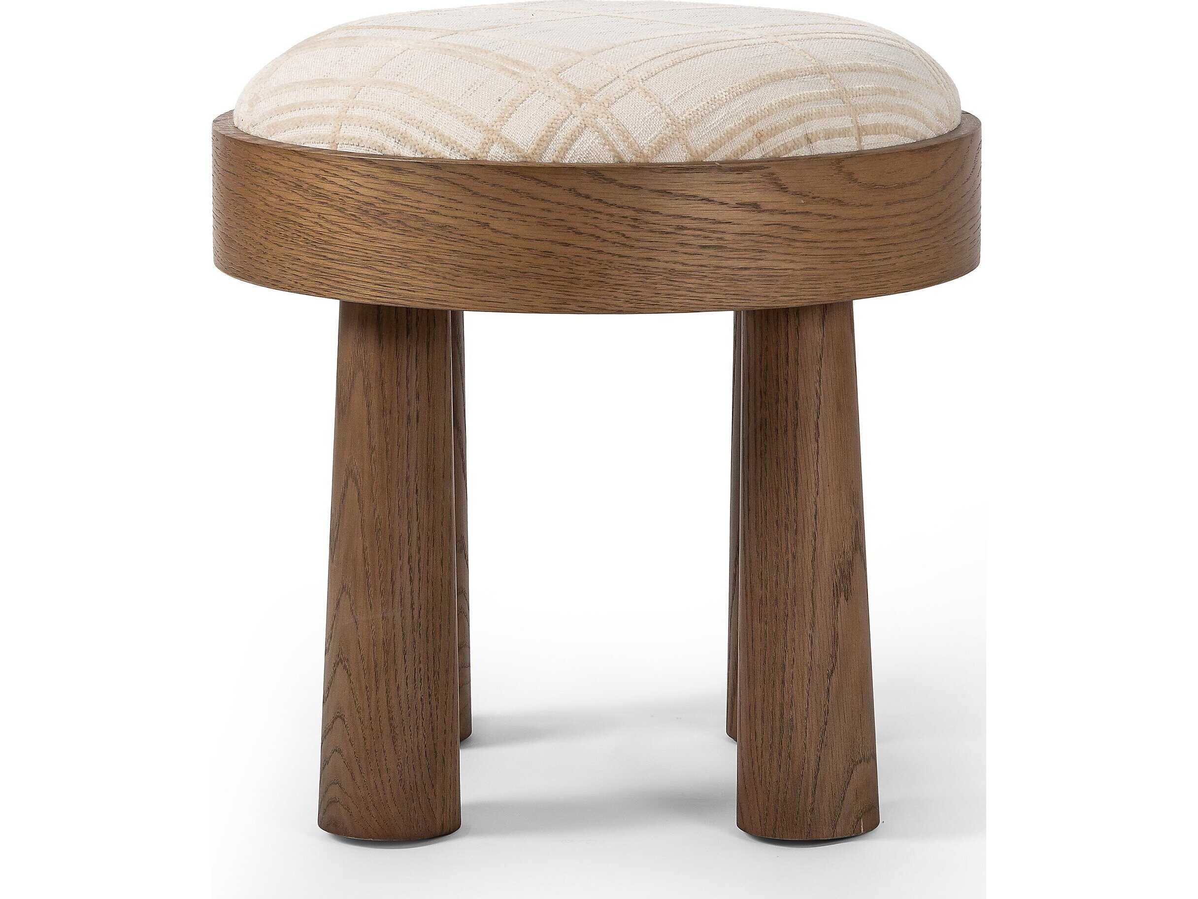 Four Hands Townsend Louise Brown Upholstered Ottoman