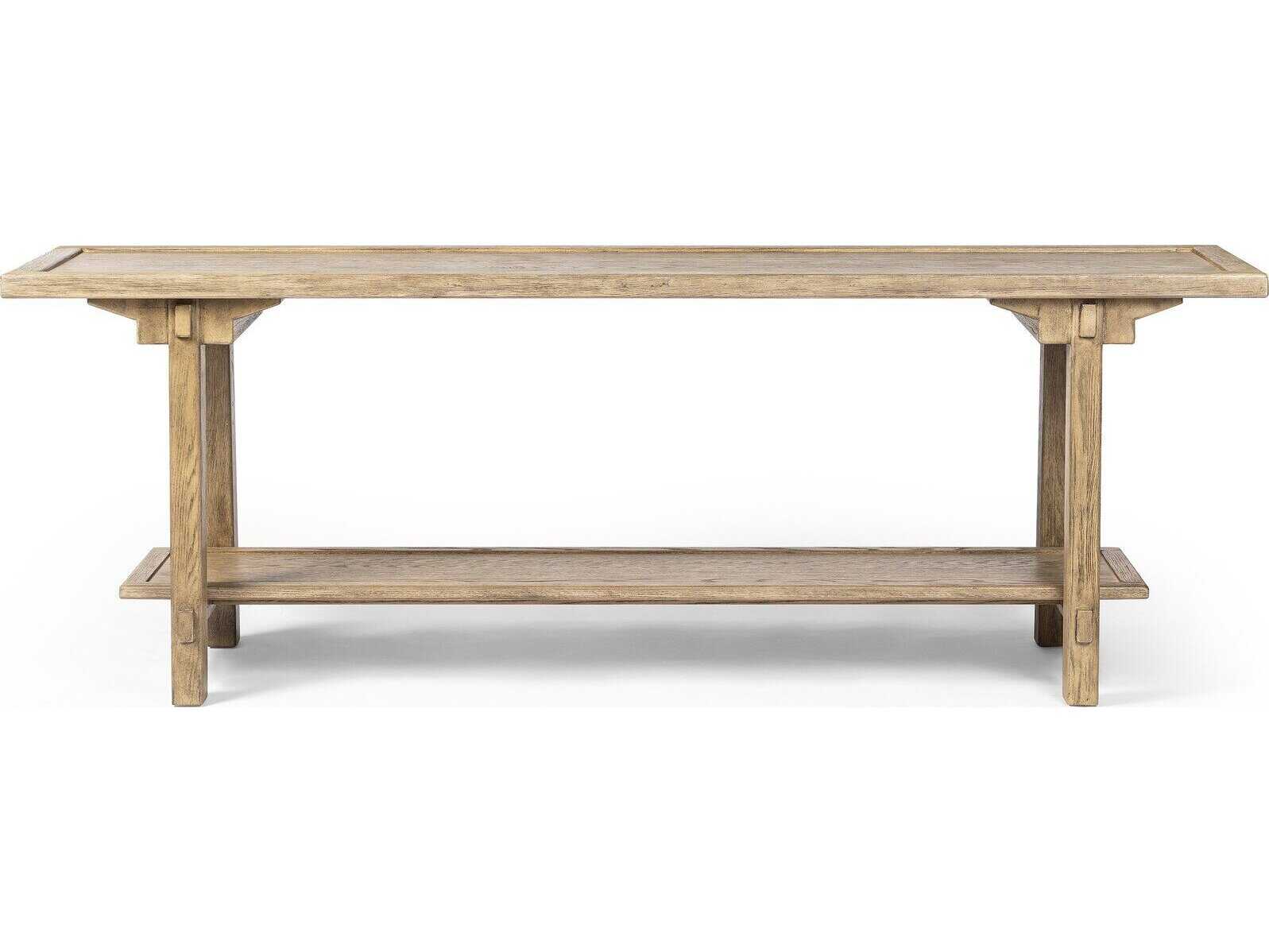 Four Hands Wells Trinity Rectangular Wood Console Table
