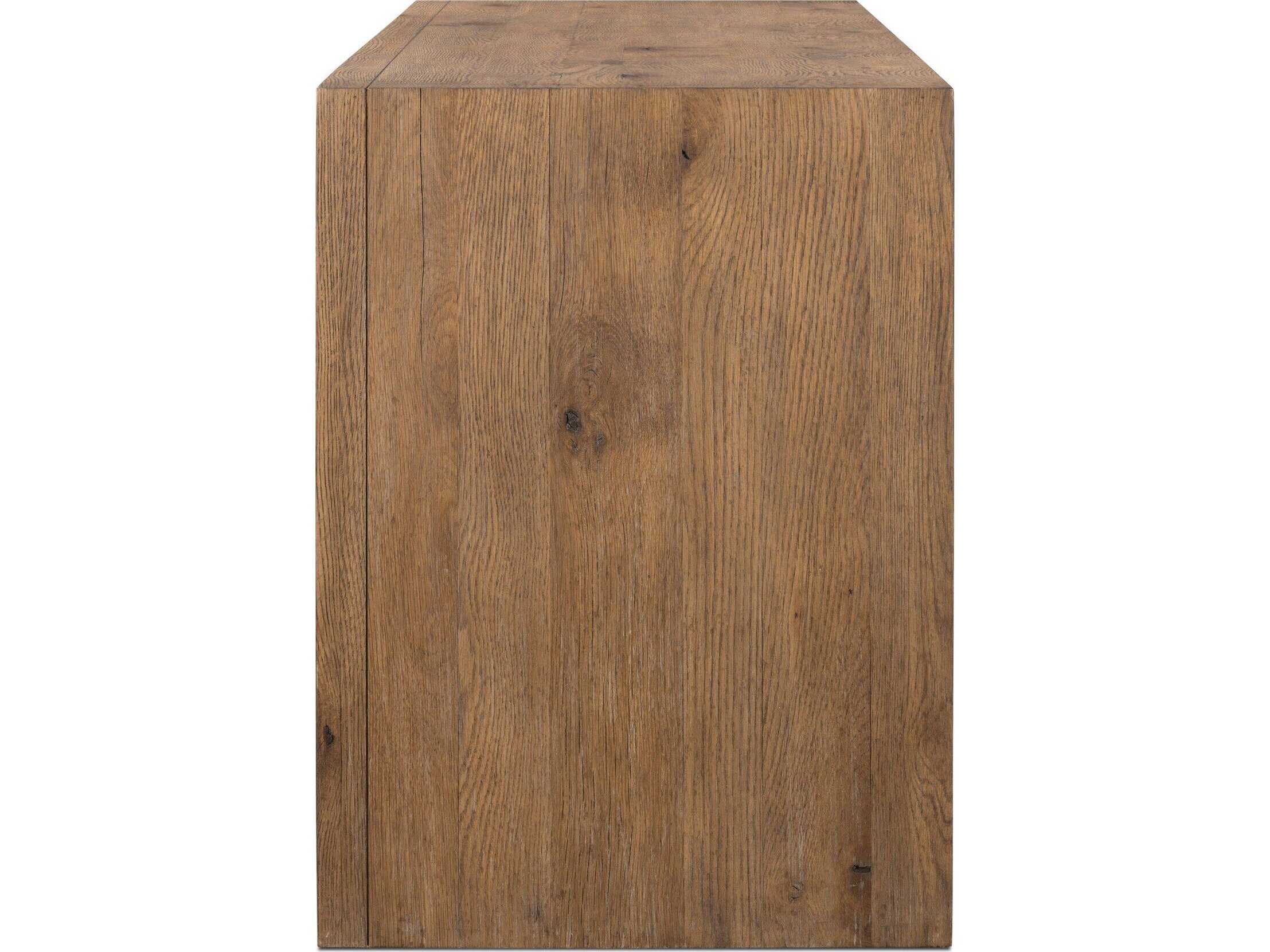 Four Hands Bolton 84" Oak Wood Weathered Veneer Media Console