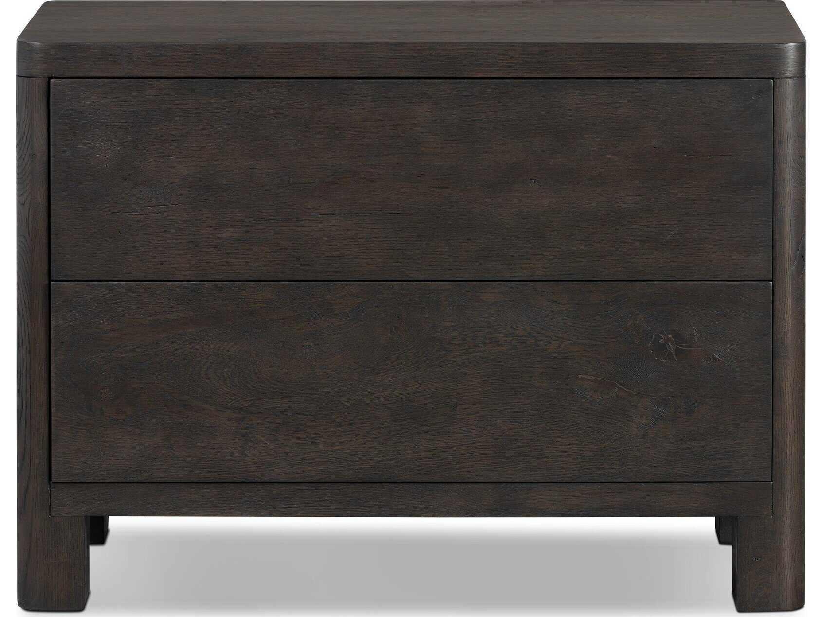 Four Hands Bolton 2-Drawers Oak Wood Nightstand