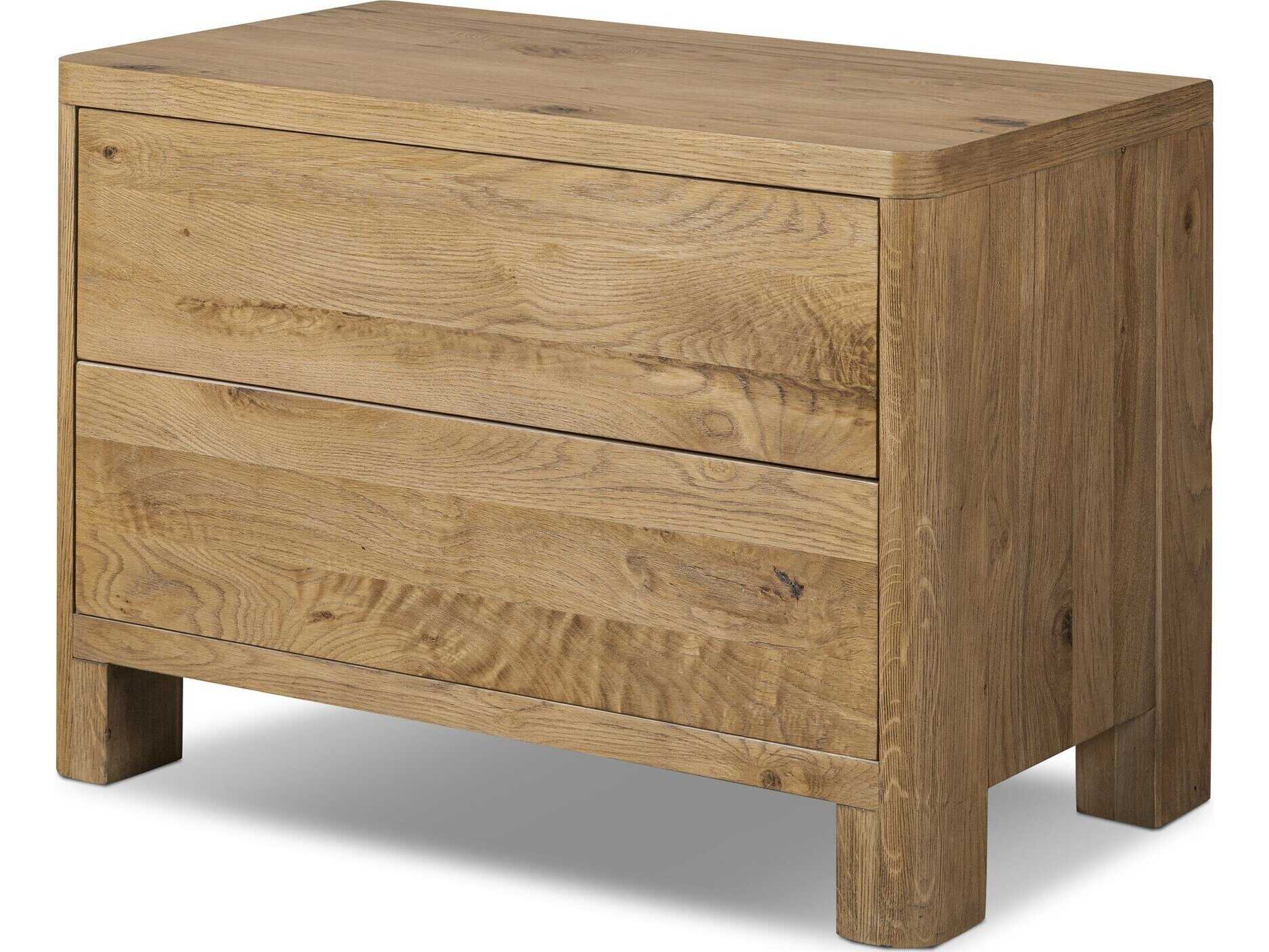 Four Hands Bolton Noeline Worn Oak Veneer Oak Wood Nightstand