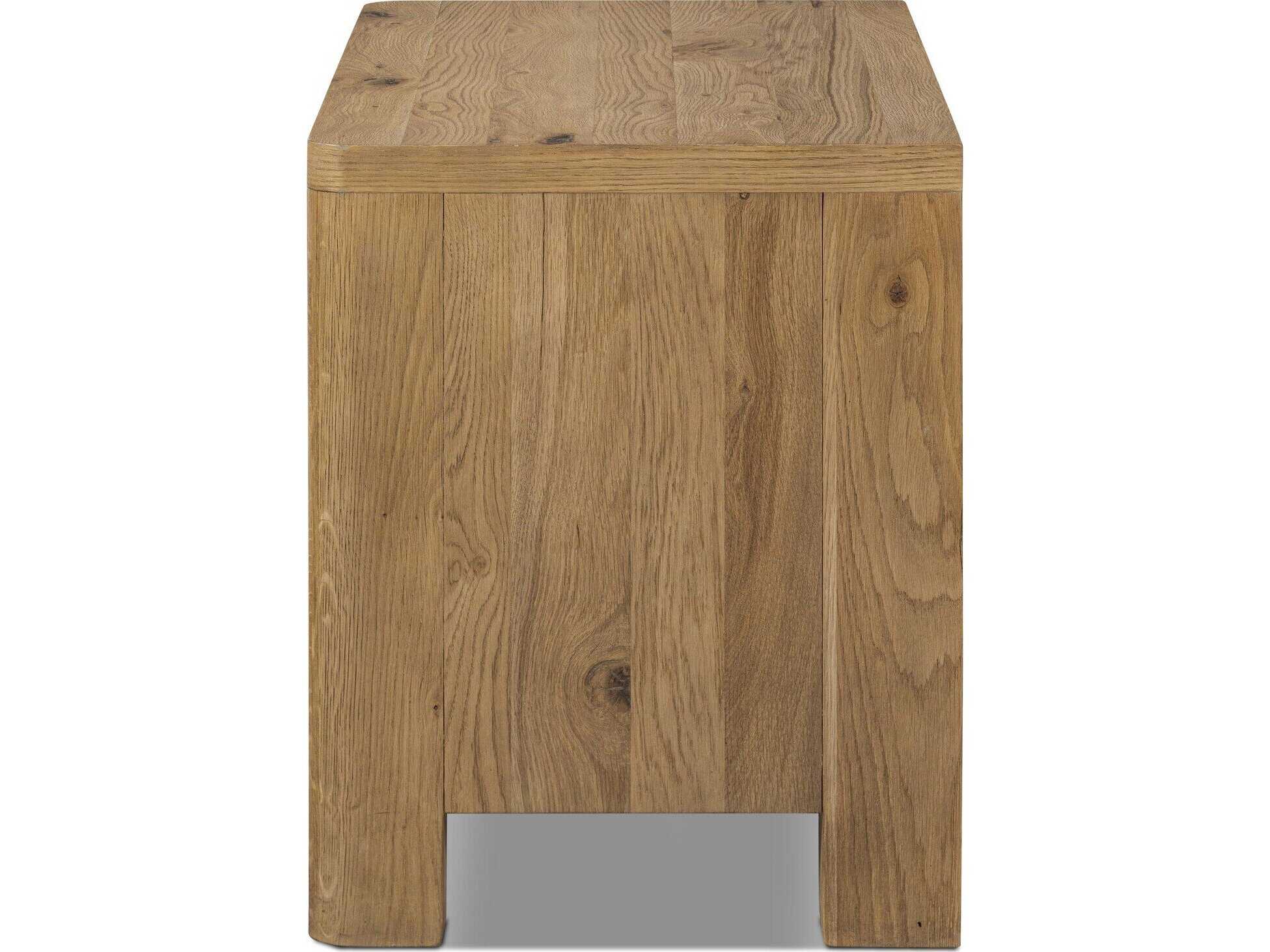 Four Hands Bolton Noeline Worn Oak Veneer Oak Wood Nightstand