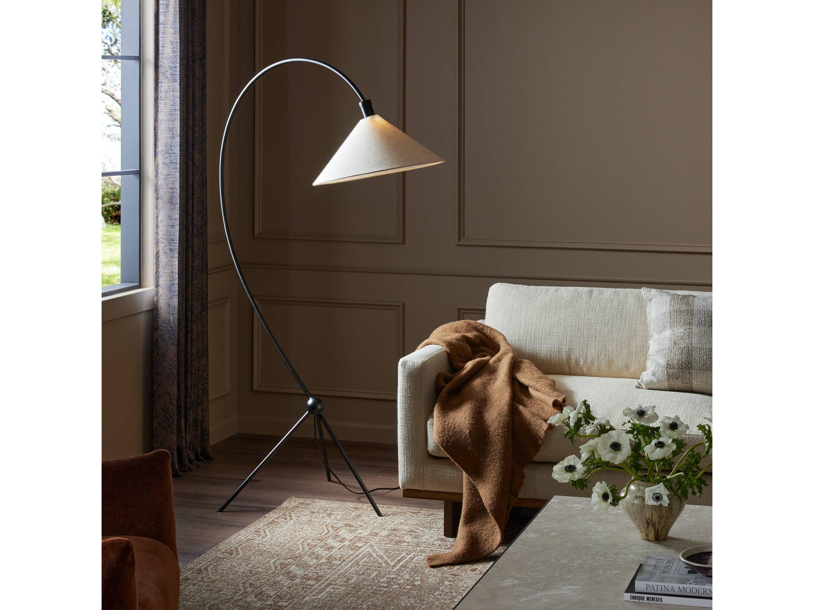 Four Hands Asher Emile Floor Lamp - Matte Black