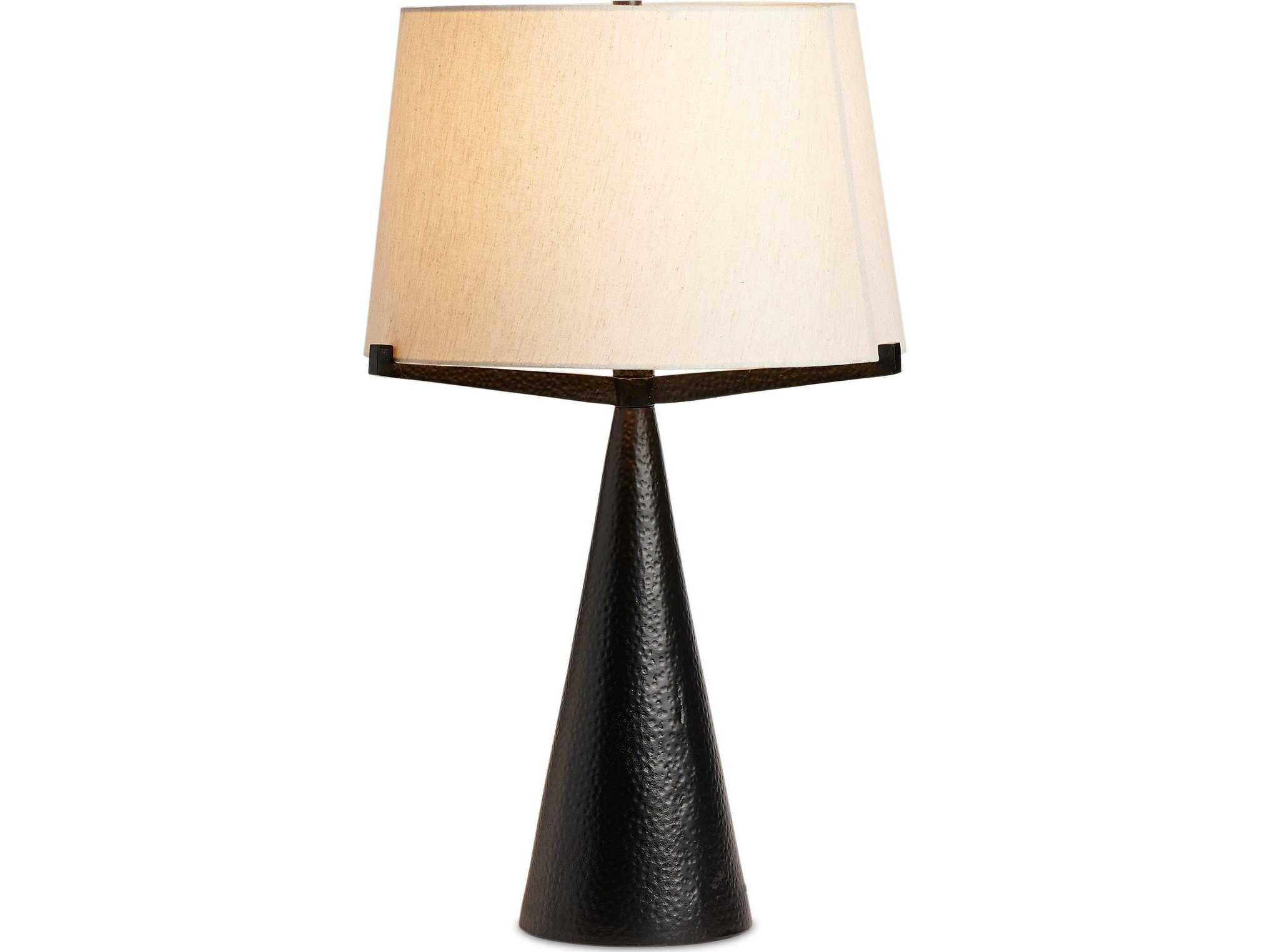 Four Hands Ziggy Table Lamp - Hammered Black Aluminum