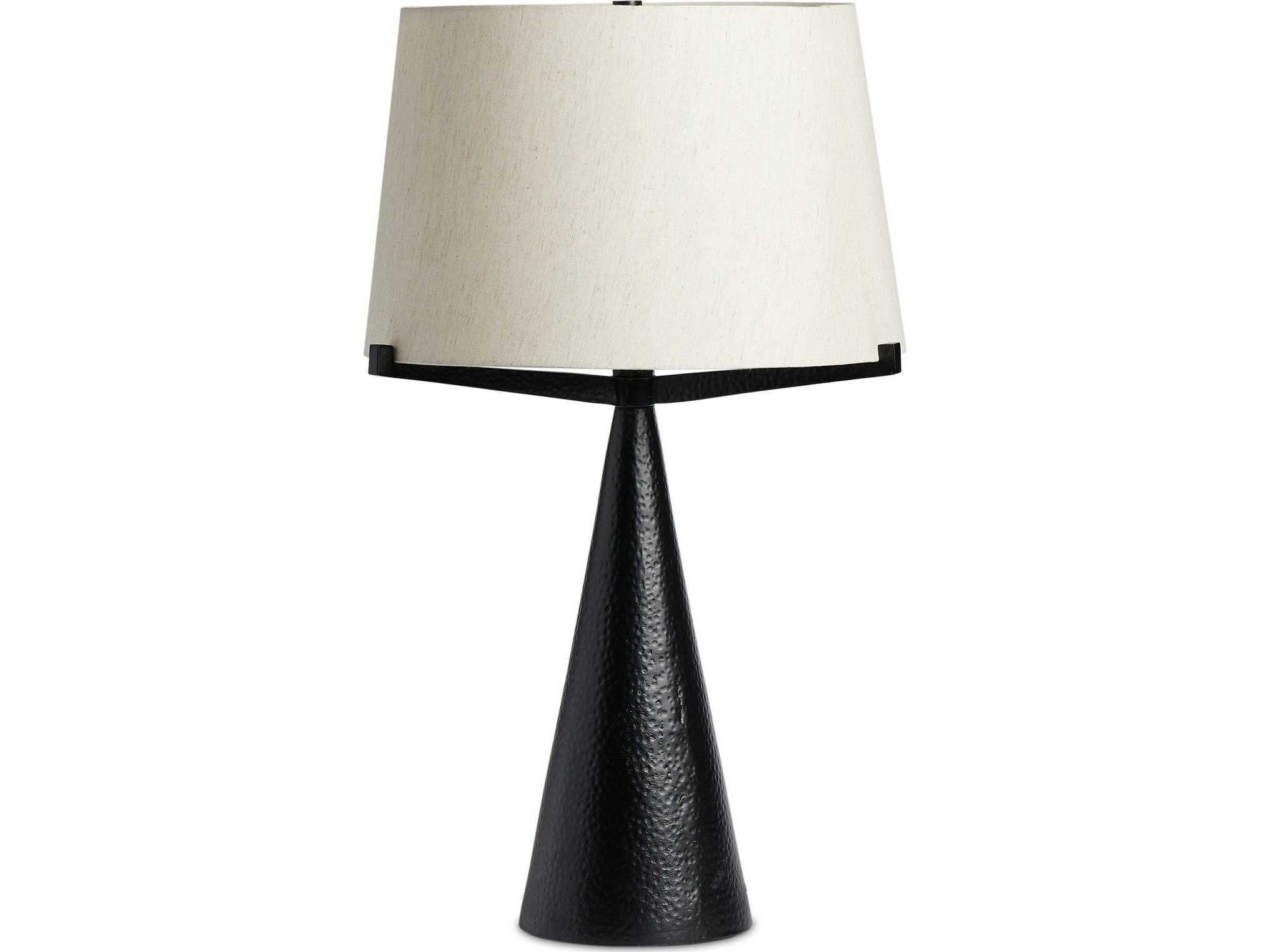 Four Hands Ziggy Table Lamp - Hammered Black Aluminum