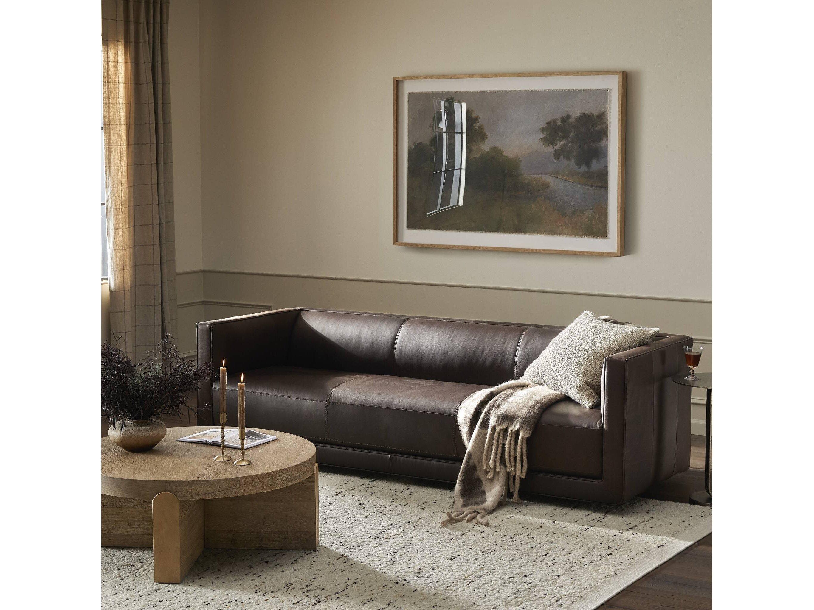 Four Hands Centrale Phillip Heirloom Cigar Leather Sofa