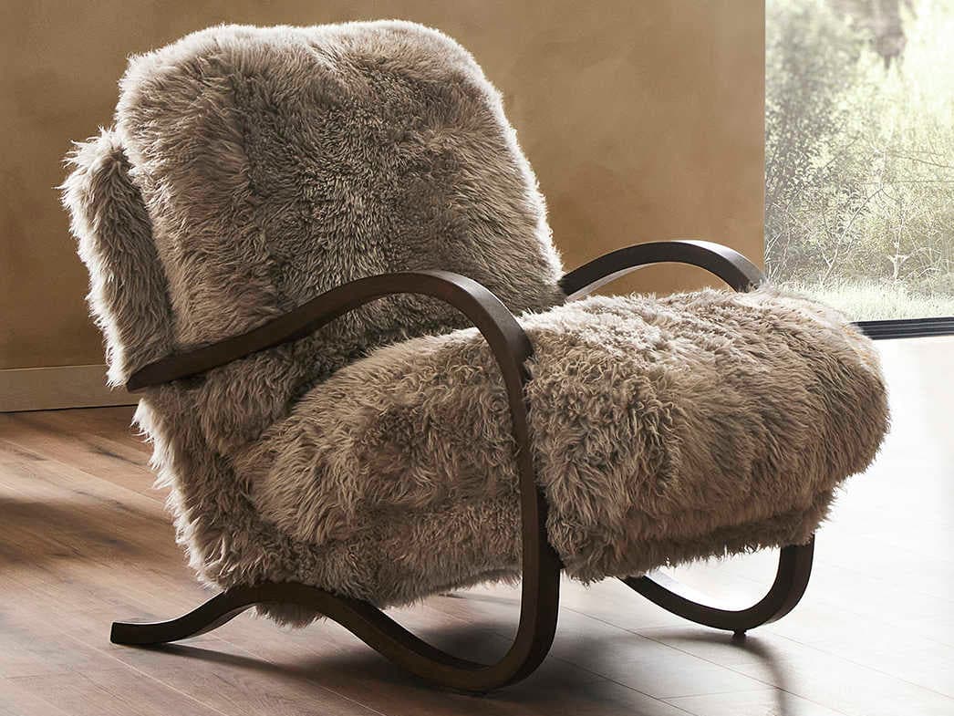Four Hands Bolton Tobin Fur Beige Accent Chair