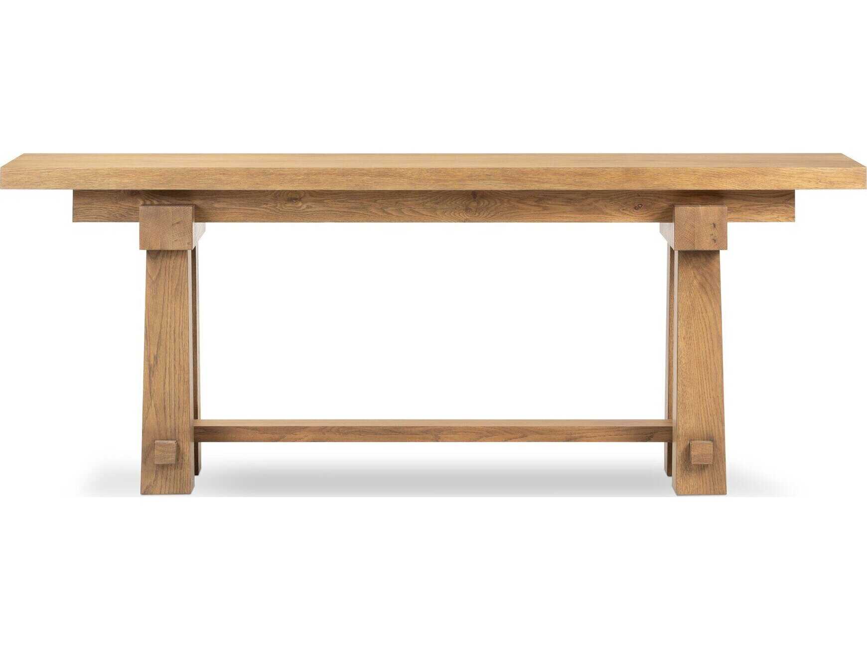 Four Hands Haiden Rectangular Wood Honey Oak Veneer Console Table