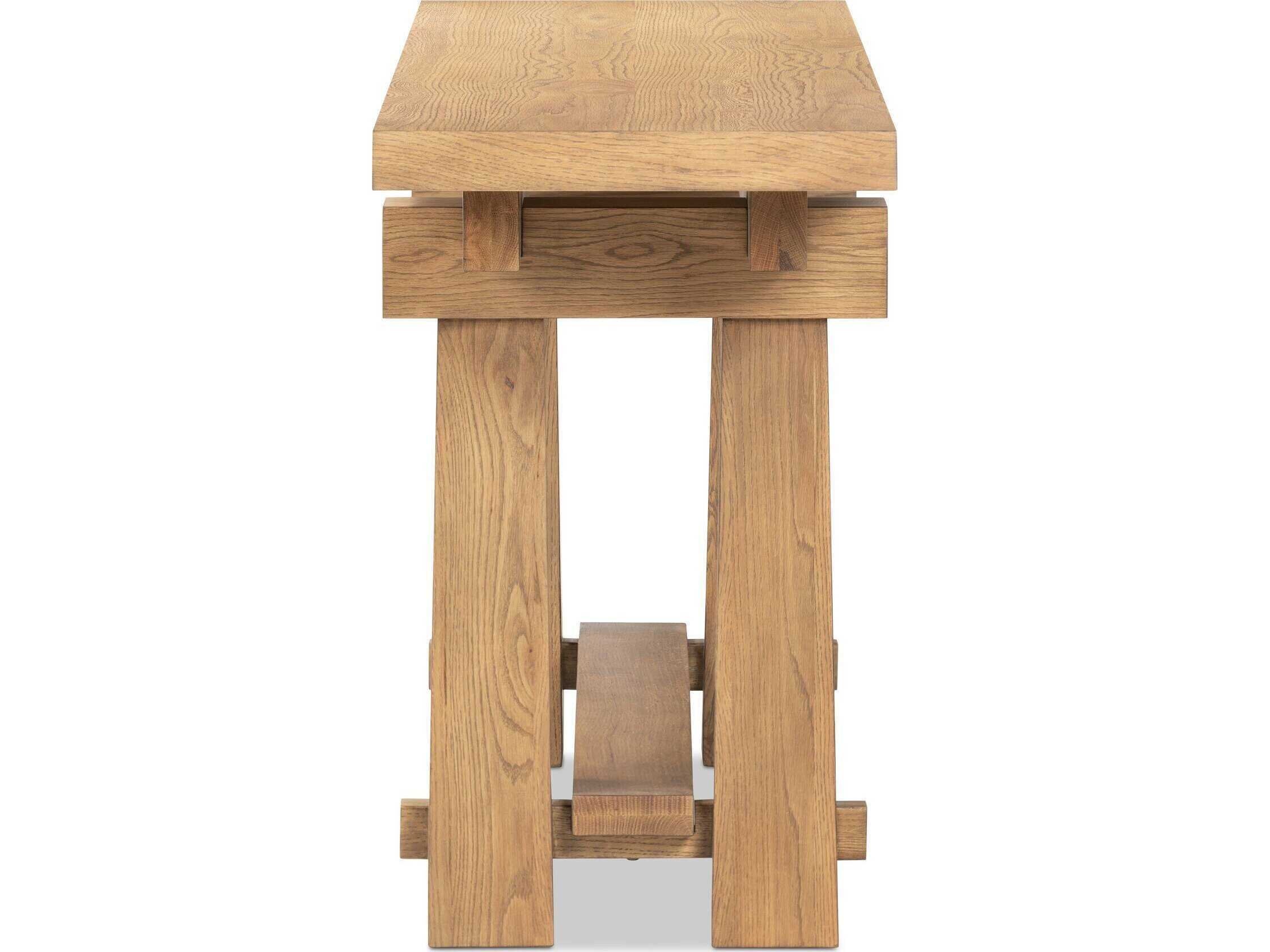 Four Hands Haiden Rectangular Wood Honey Oak Veneer Console Table