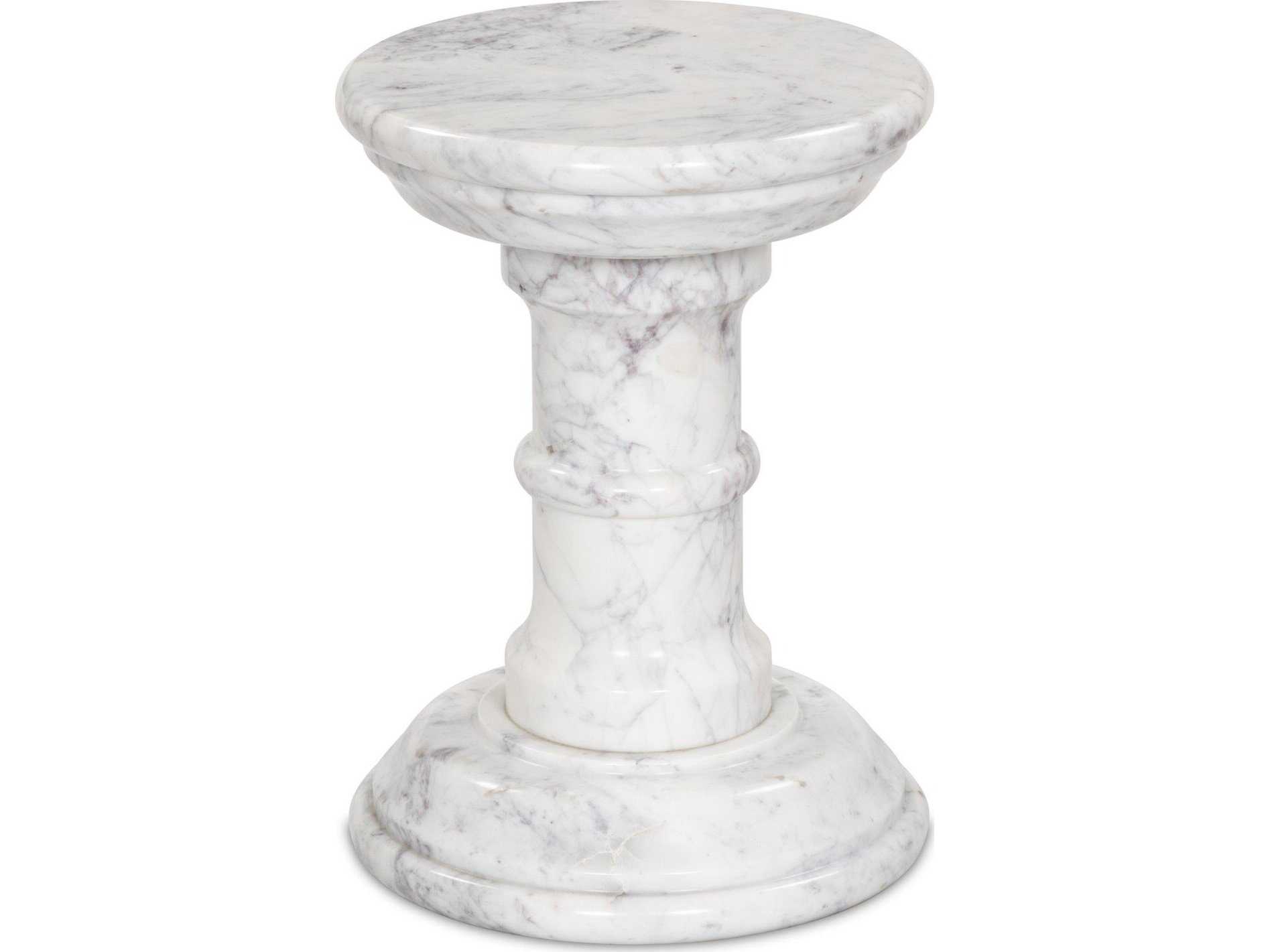 Four Hands Marlow Cyprus Round Marble End Table
