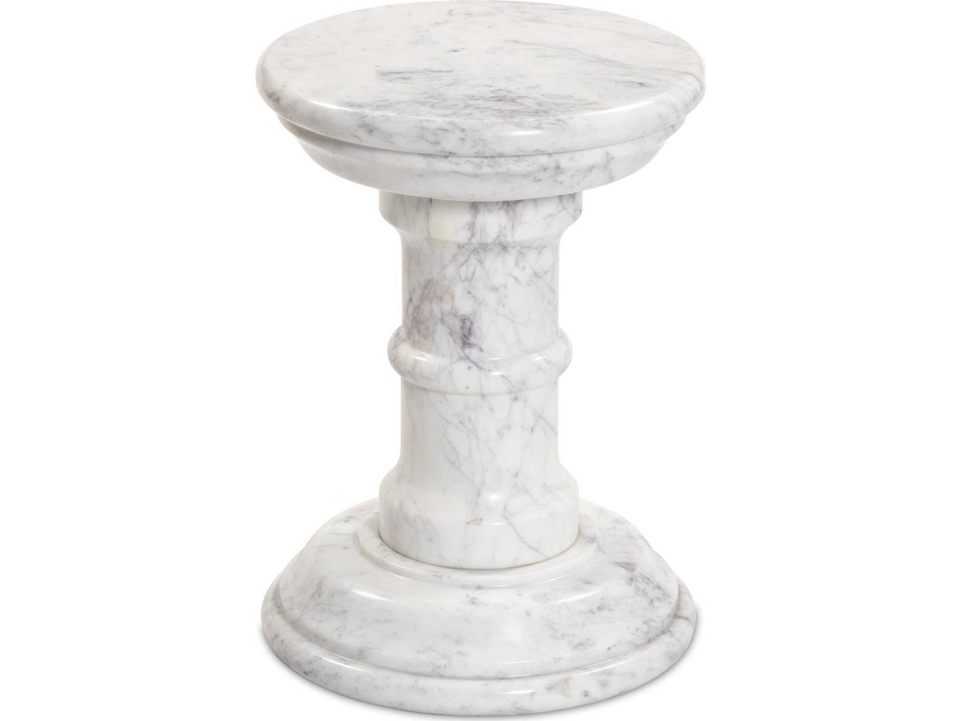 Four Hands Marlow Cyprus Round Marble End Table