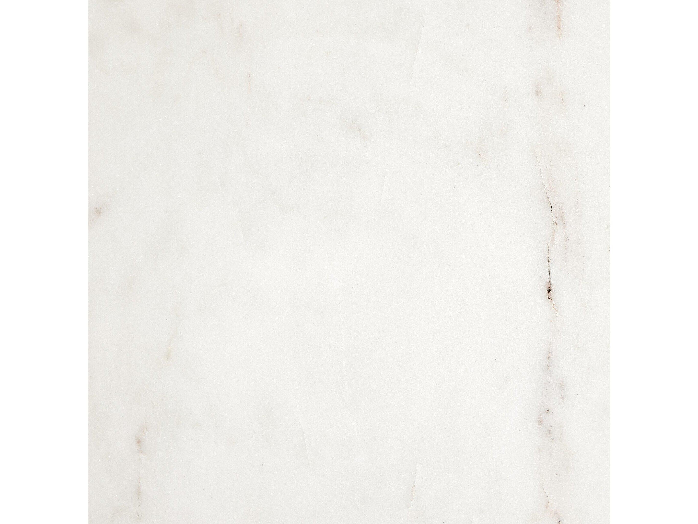 Four Hands Marlow Skylar Polished White Marble Round Marble End Table