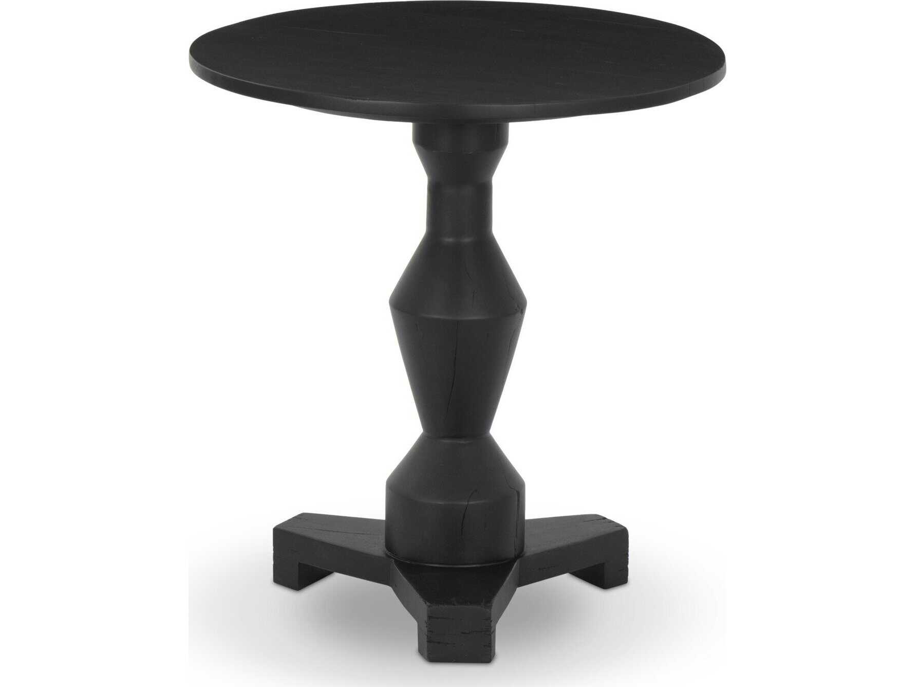 Four Hands Harmon Rivi Round Wood End Table