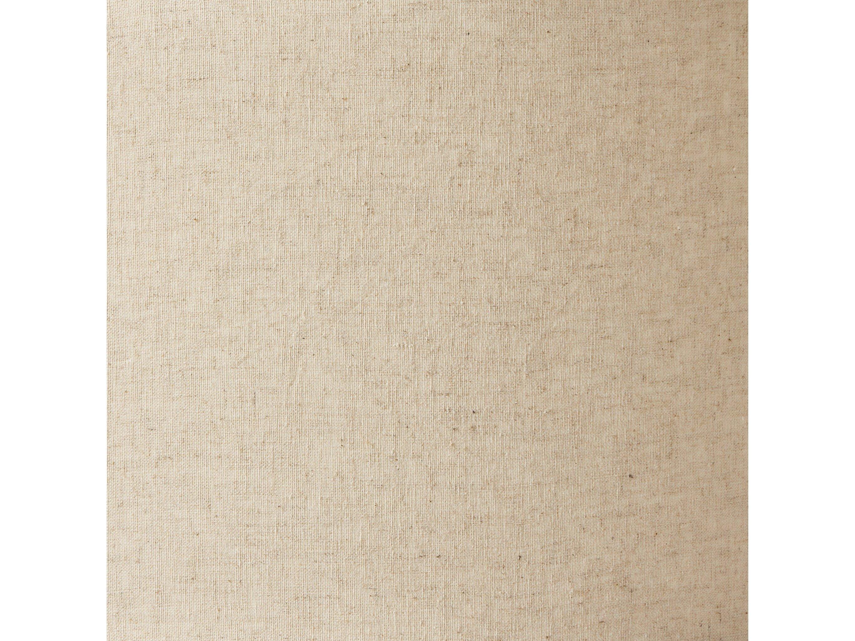 Four Hands Asher Flax Linen Antique Brass Iron White Floor Lamp