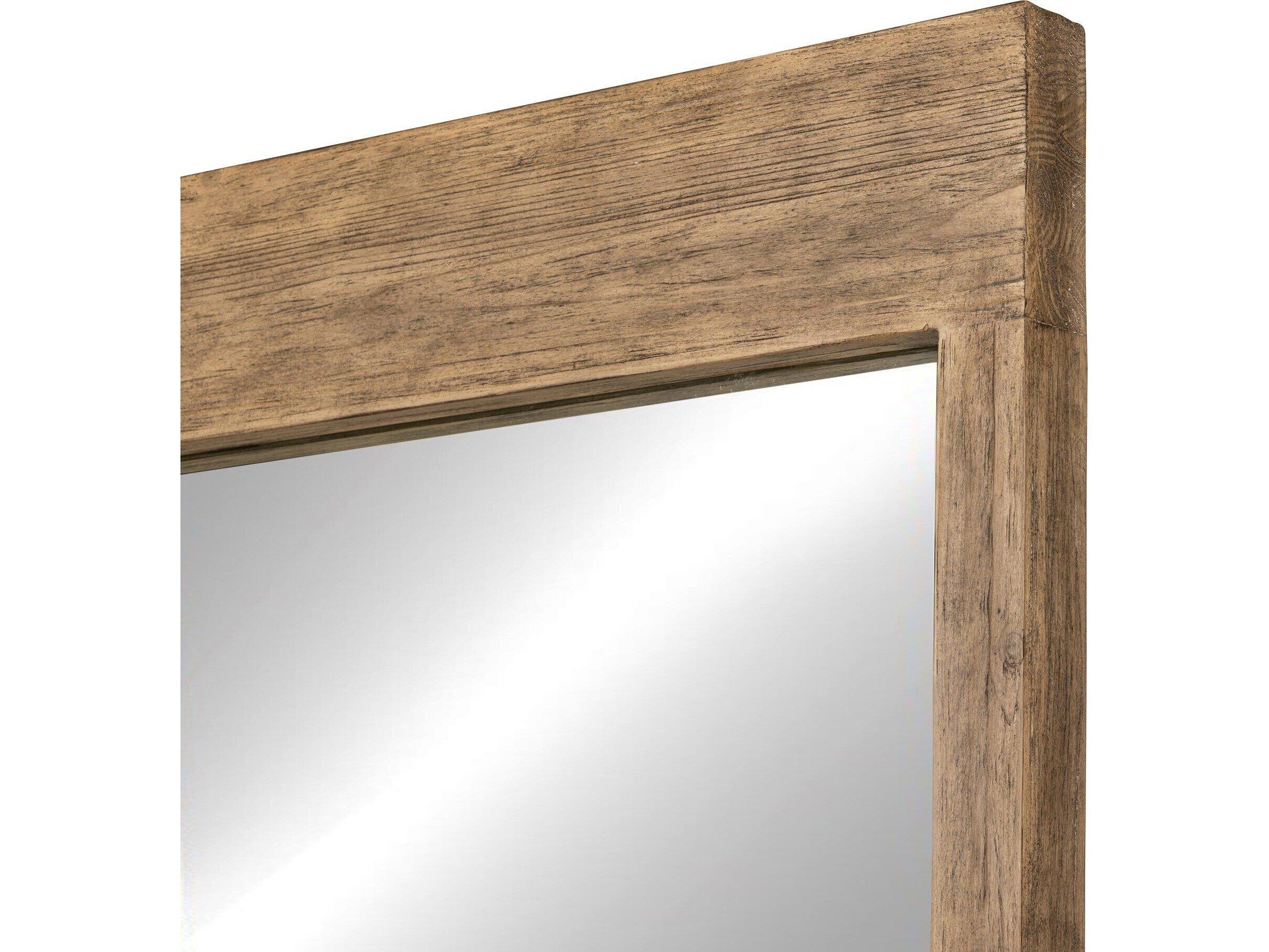 Four Hands Wells Ledge Rectangular Distressed Light Pine Floor Mirror