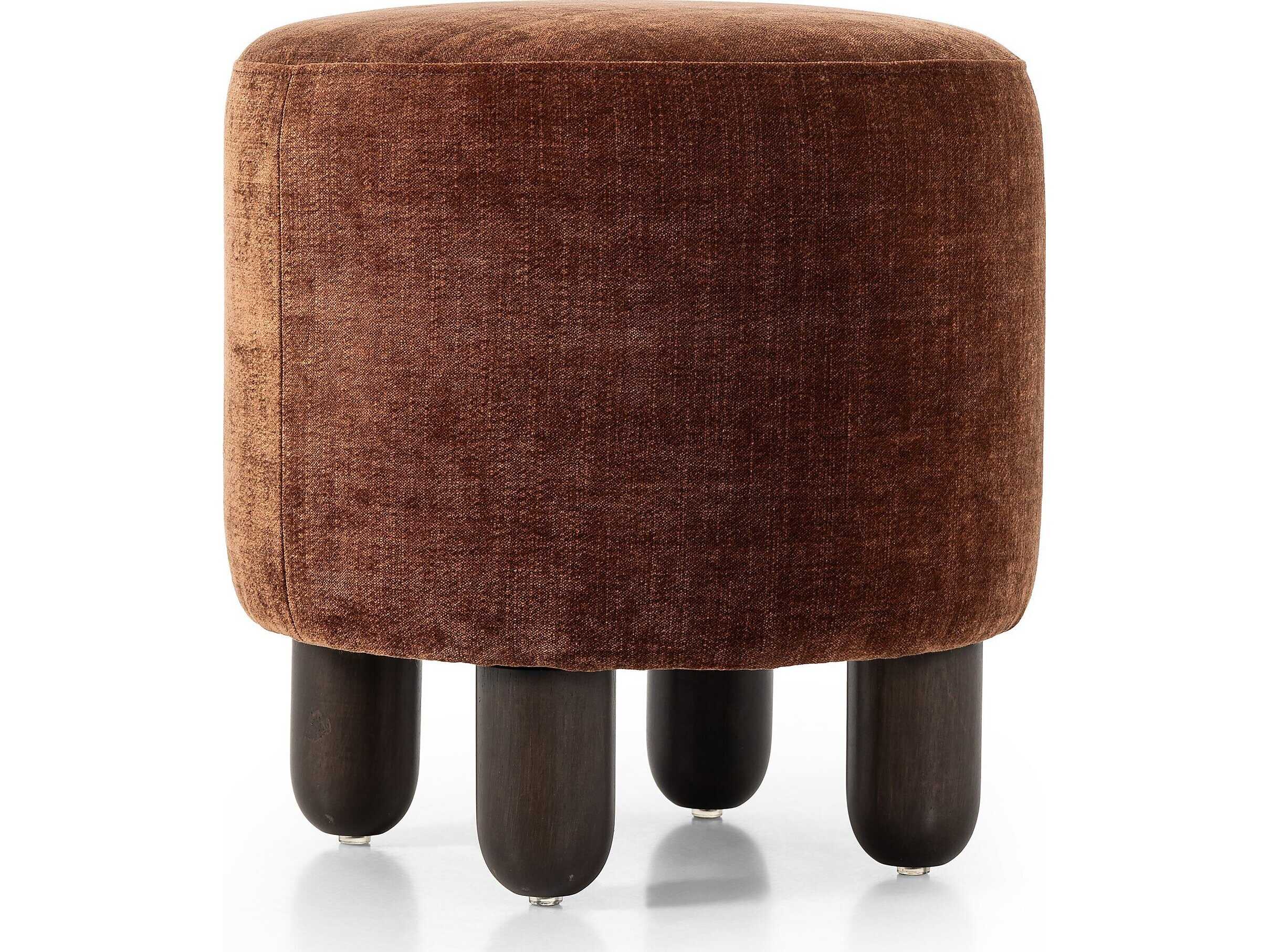 Four Hands Kensington Zena Brown Upholstered Ottoman