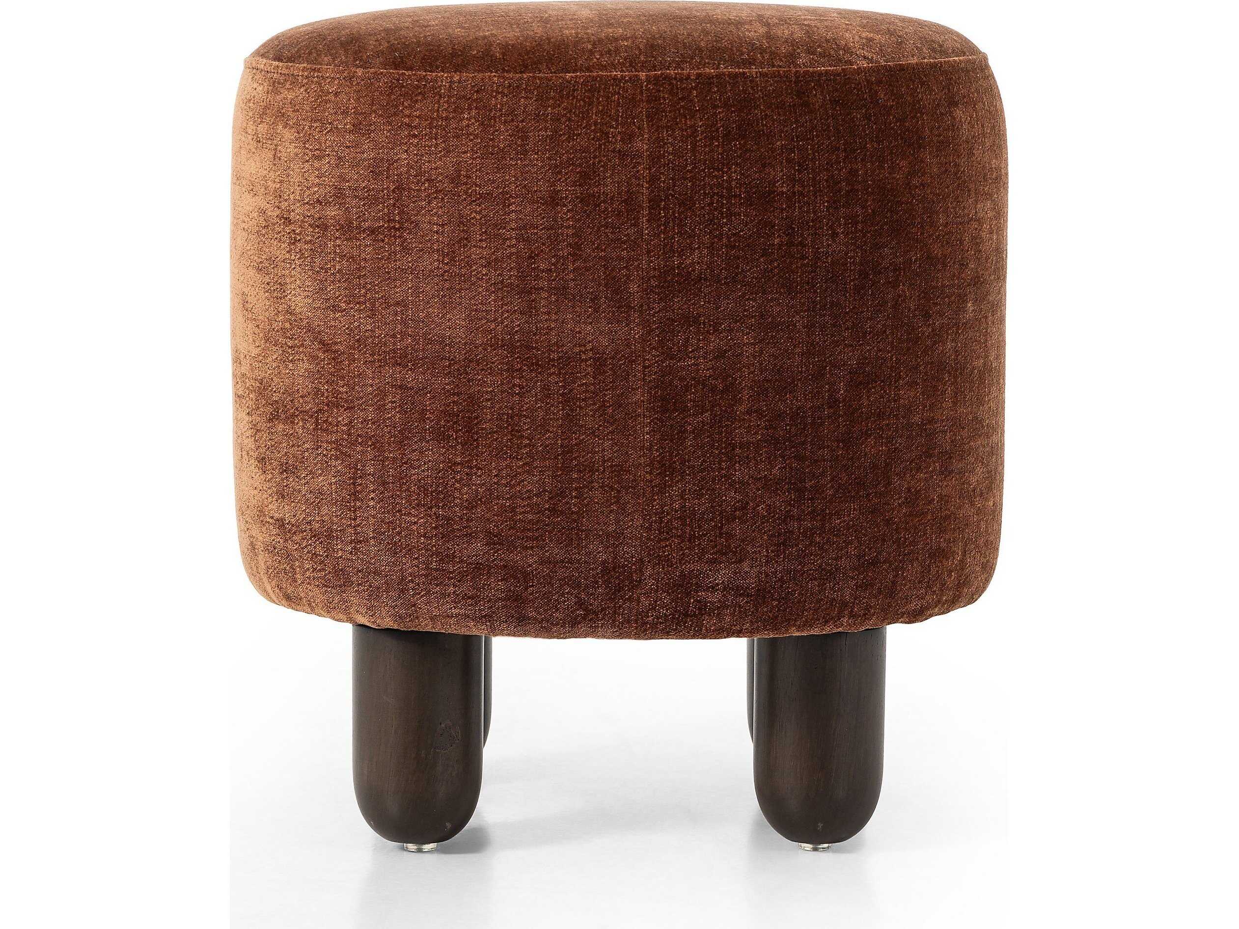 Four Hands Kensington Zena Brown Upholstered Ottoman