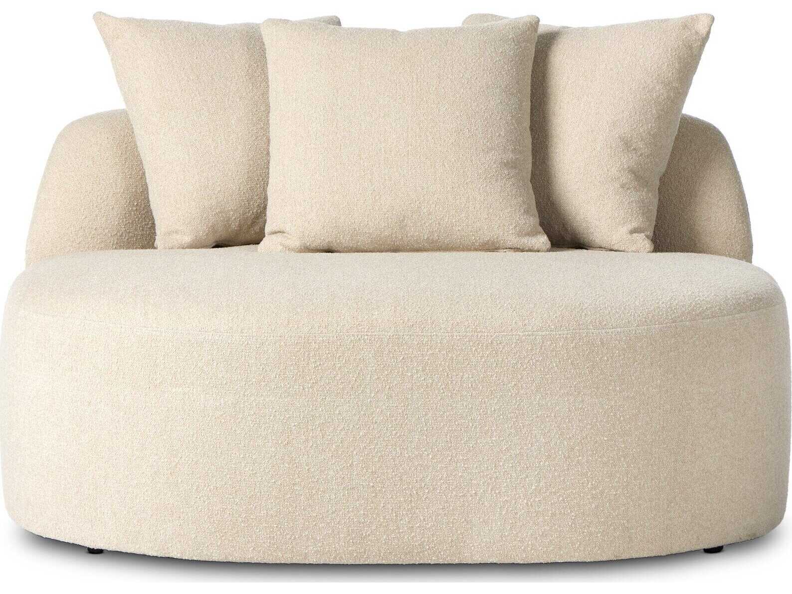 Four Hands Atelier Oland Linen White Upholstered Chaise