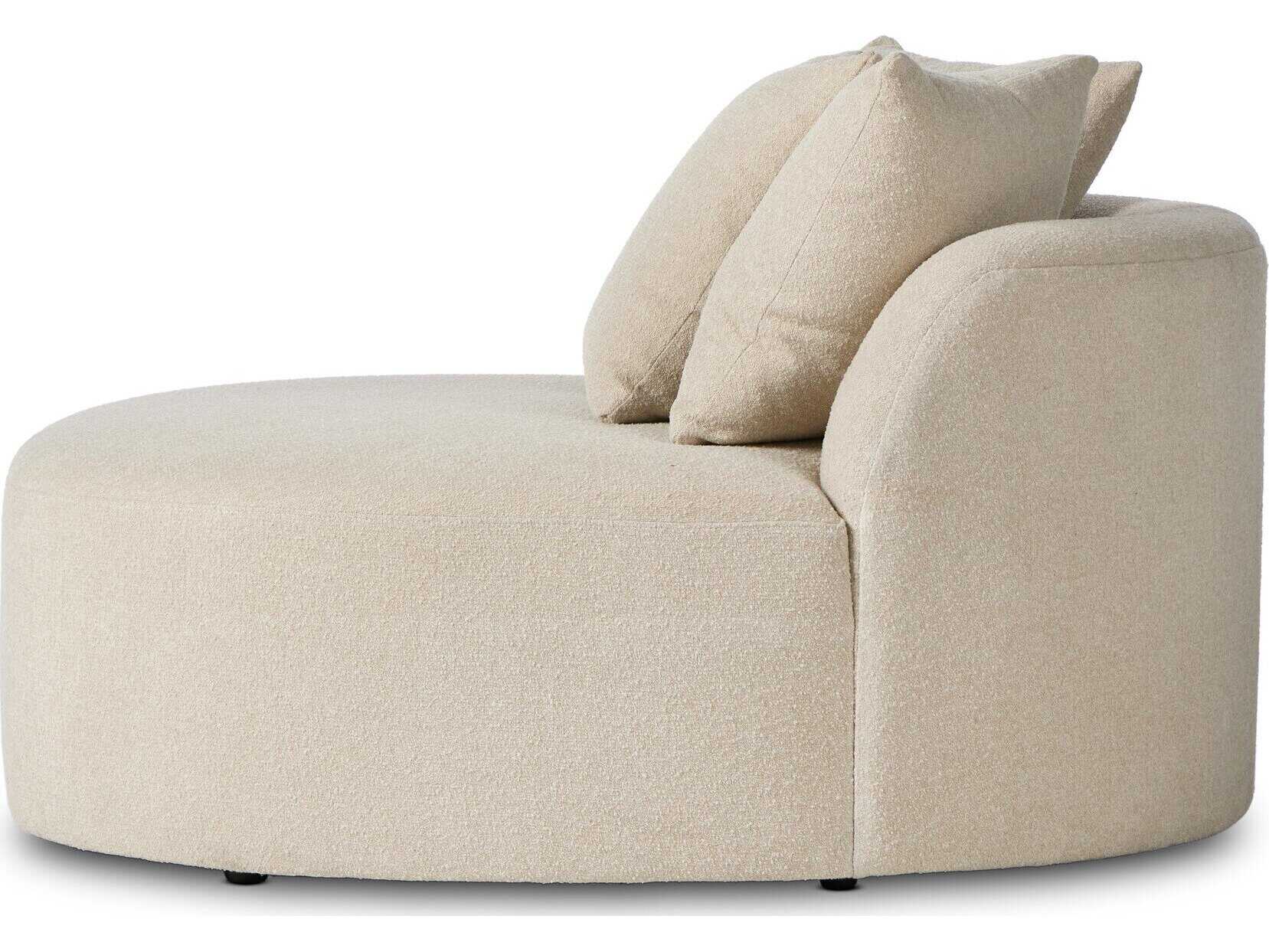 Four Hands Atelier Oland Linen White Upholstered Chaise