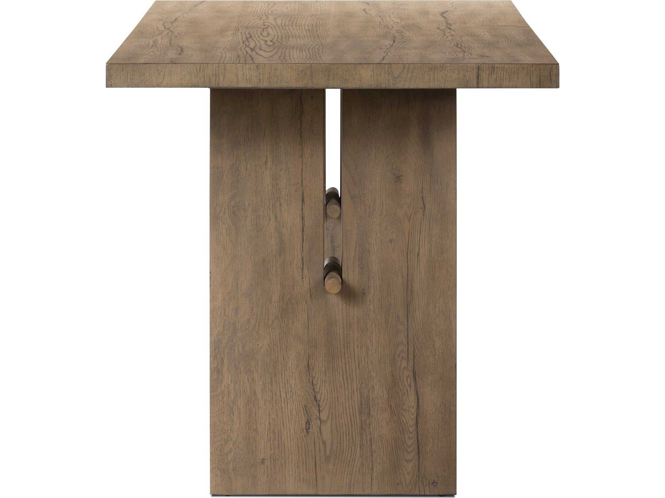 Four Hands Haiden Rustic Grey Veneer Brown Oak Wood Computer Desk