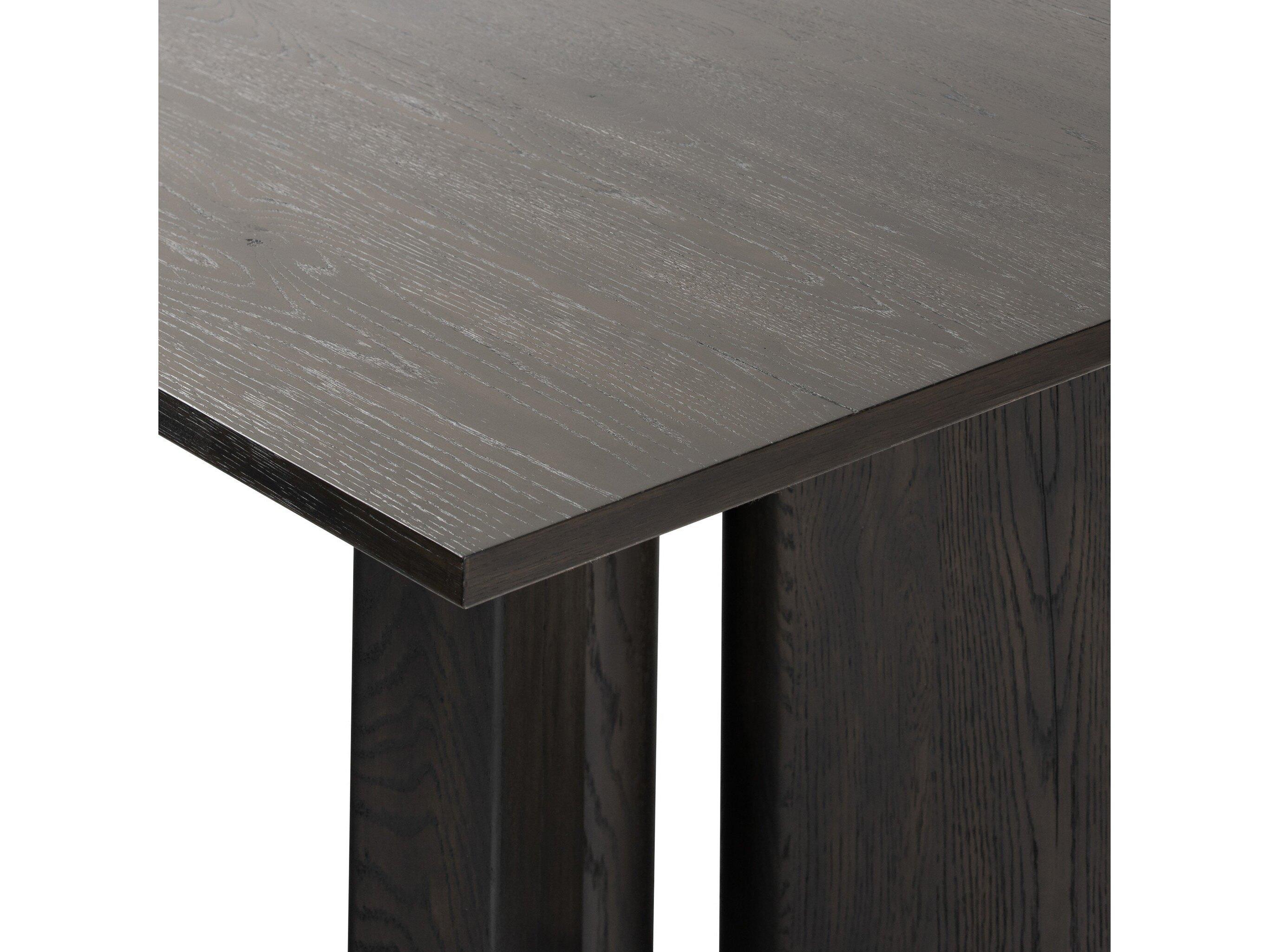 Four Hands Haiden Rectangular Wood Smoked Black Veneer Dining Table