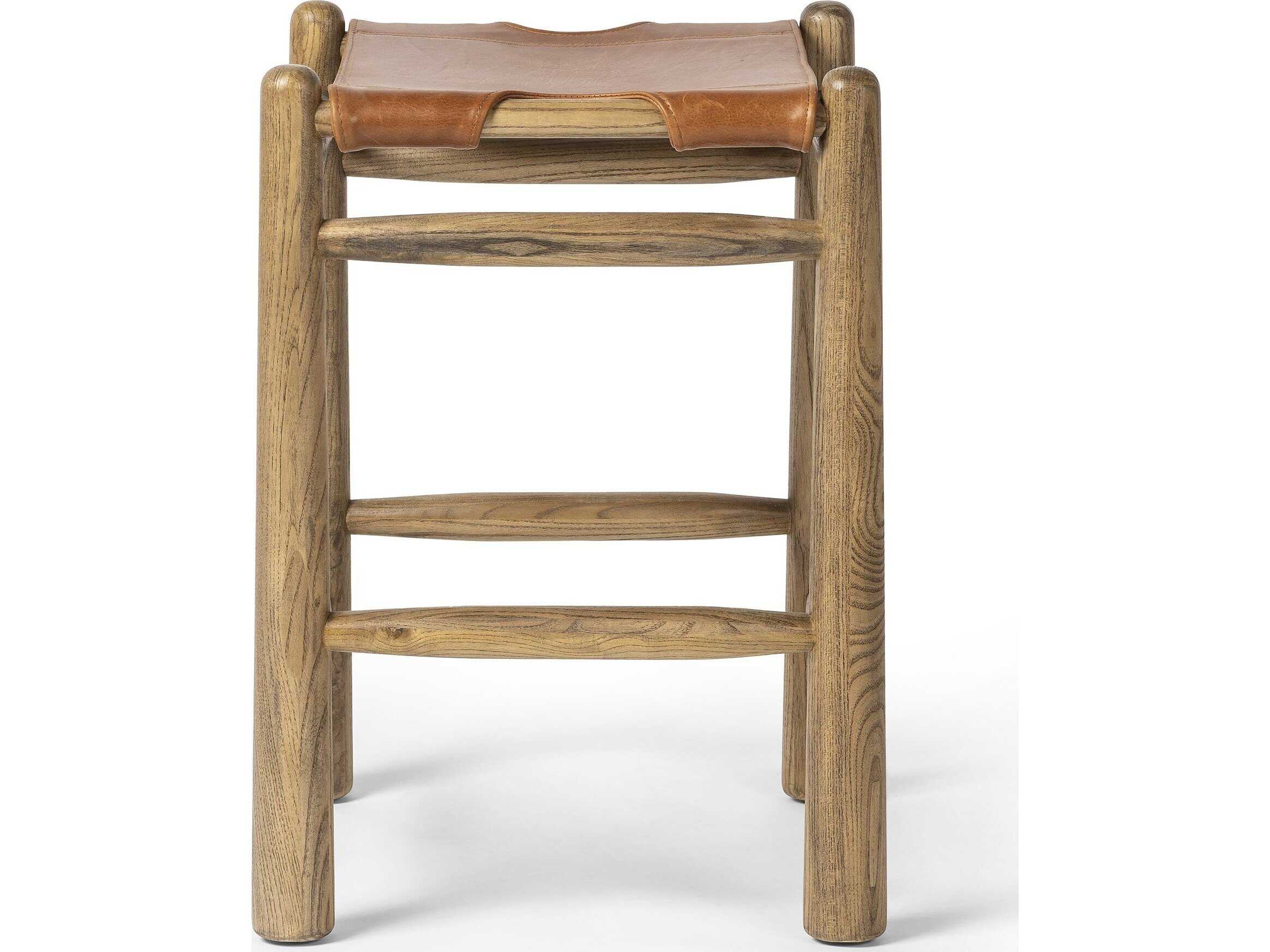 Four Hands Allston Leather Counter Stool