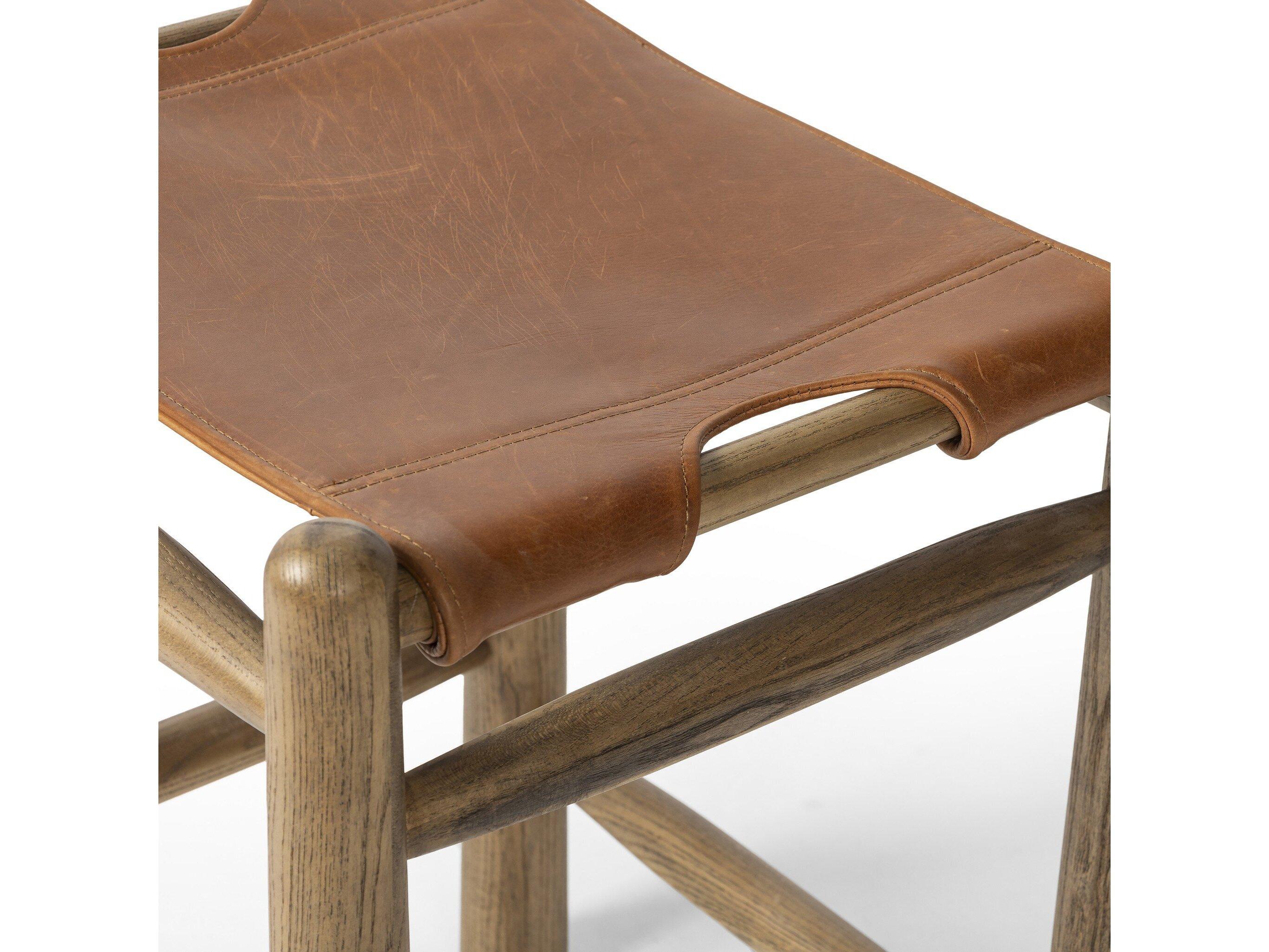 Four Hands Allston Leather Counter Stool