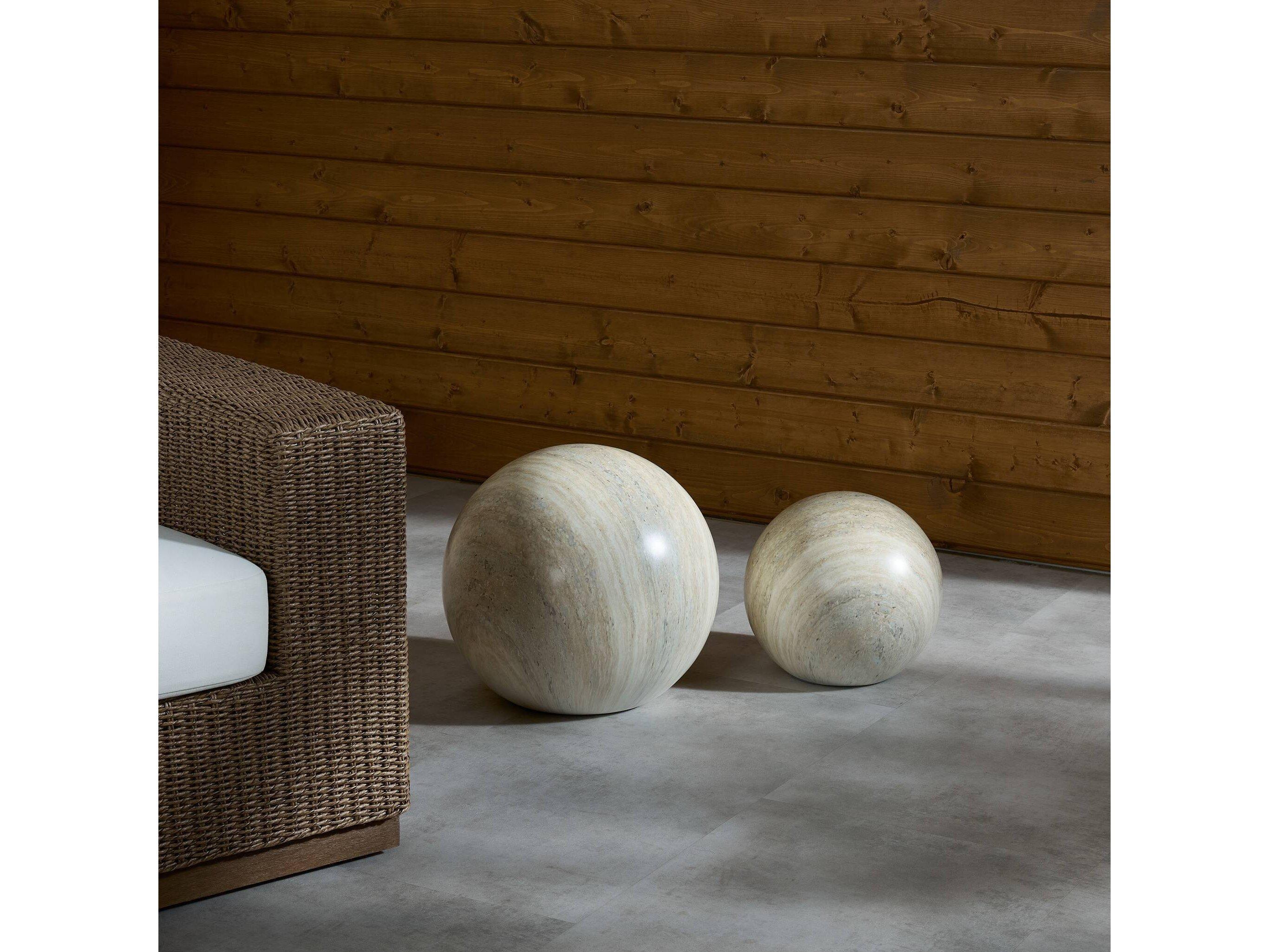 Four Hands Thayer Mairo Natural Grey Faux Marble Sphere