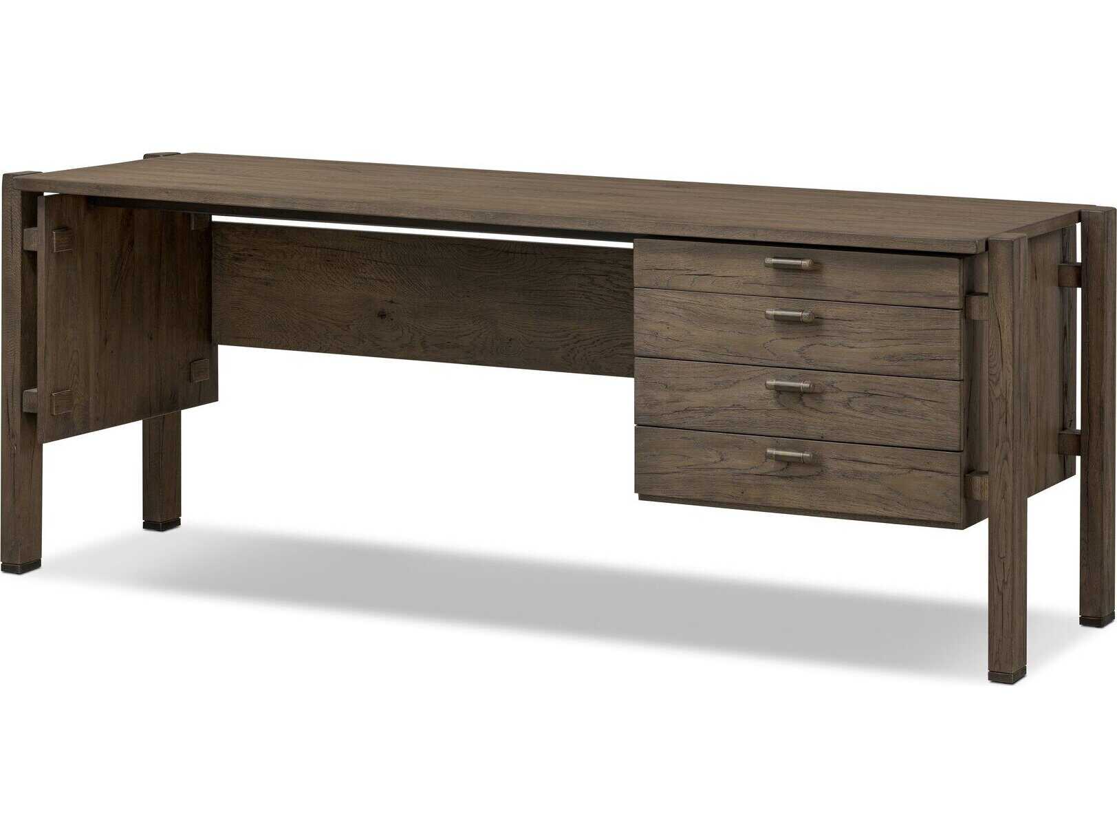 Four Hands Bina Marcela Brown Oak Wood Writing Desk