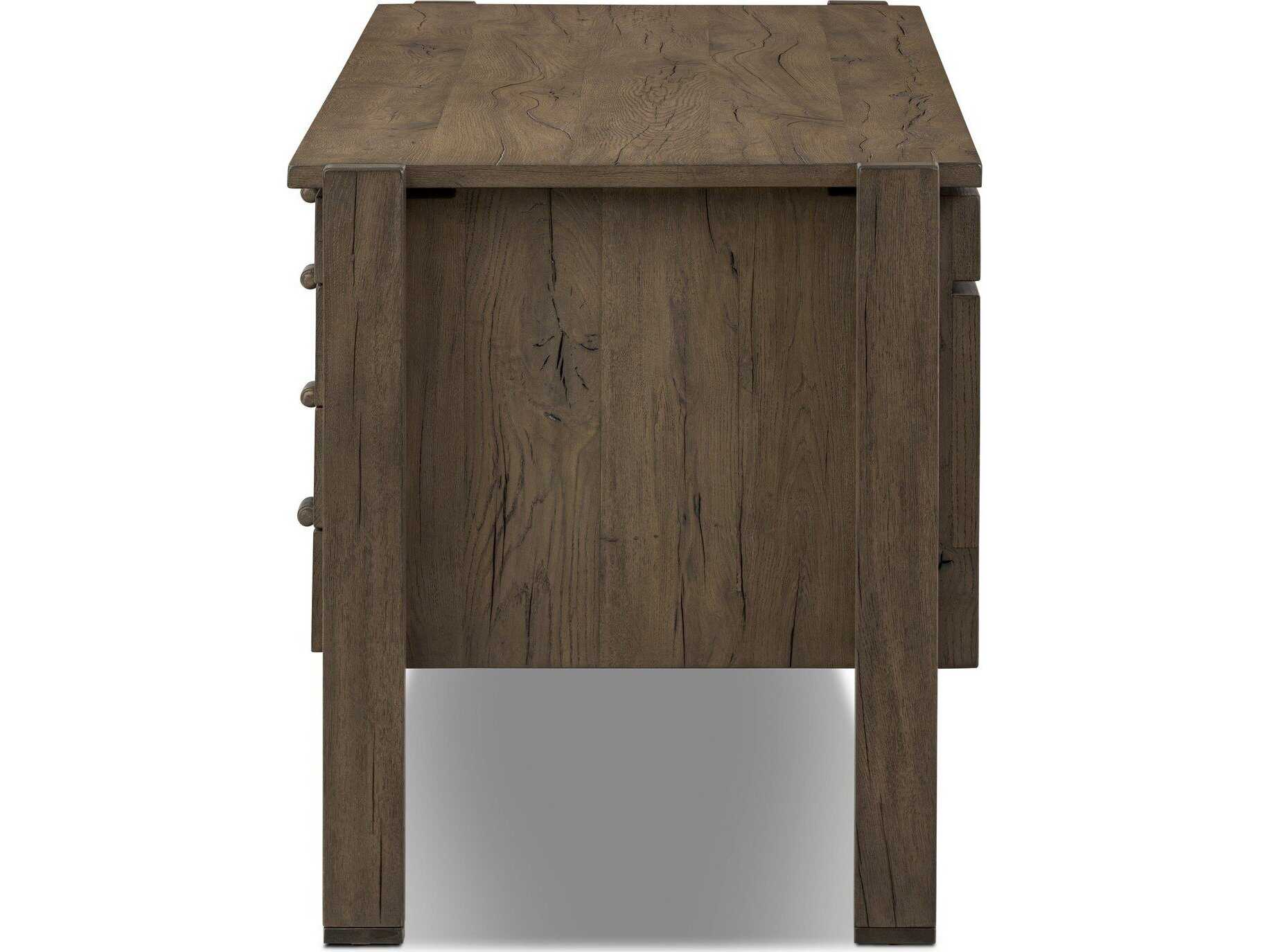 Four Hands Bina Marcela Brown Oak Wood Writing Desk