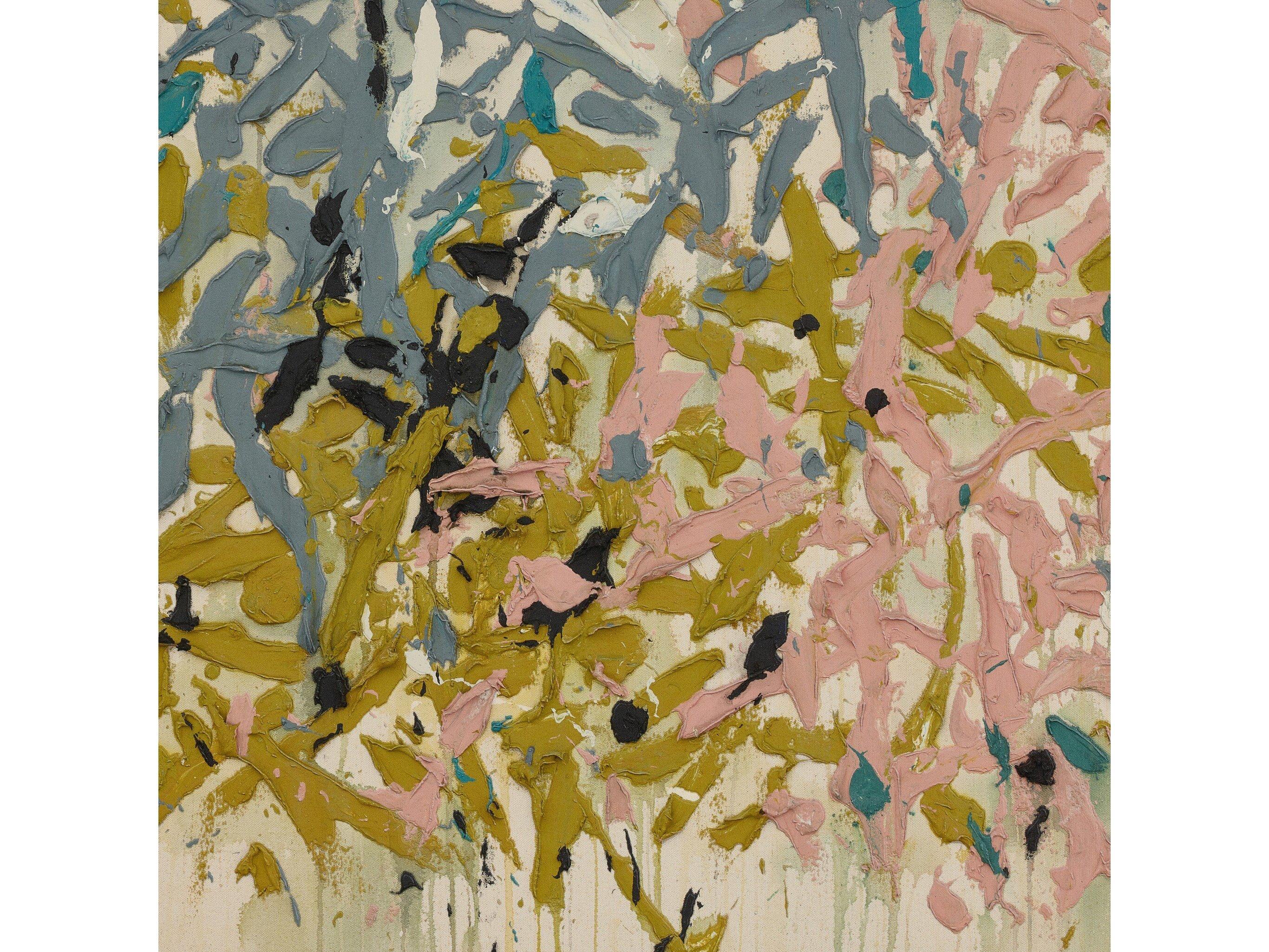 Four Hands Art Studio Our Hands Are Open No. 18 by Tyler Guinn Vertical Grain White Oak Floater Canvas Wall Art