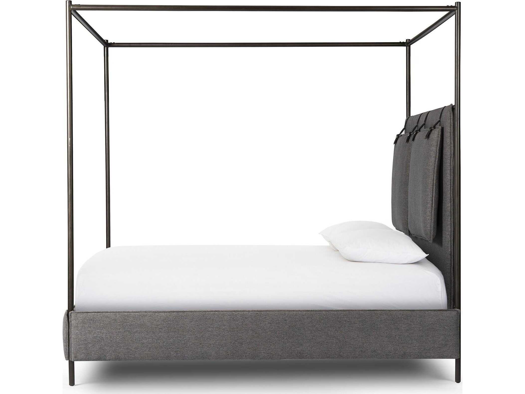 Four Hands Irondale Leigh Black Queen Canopy Bed