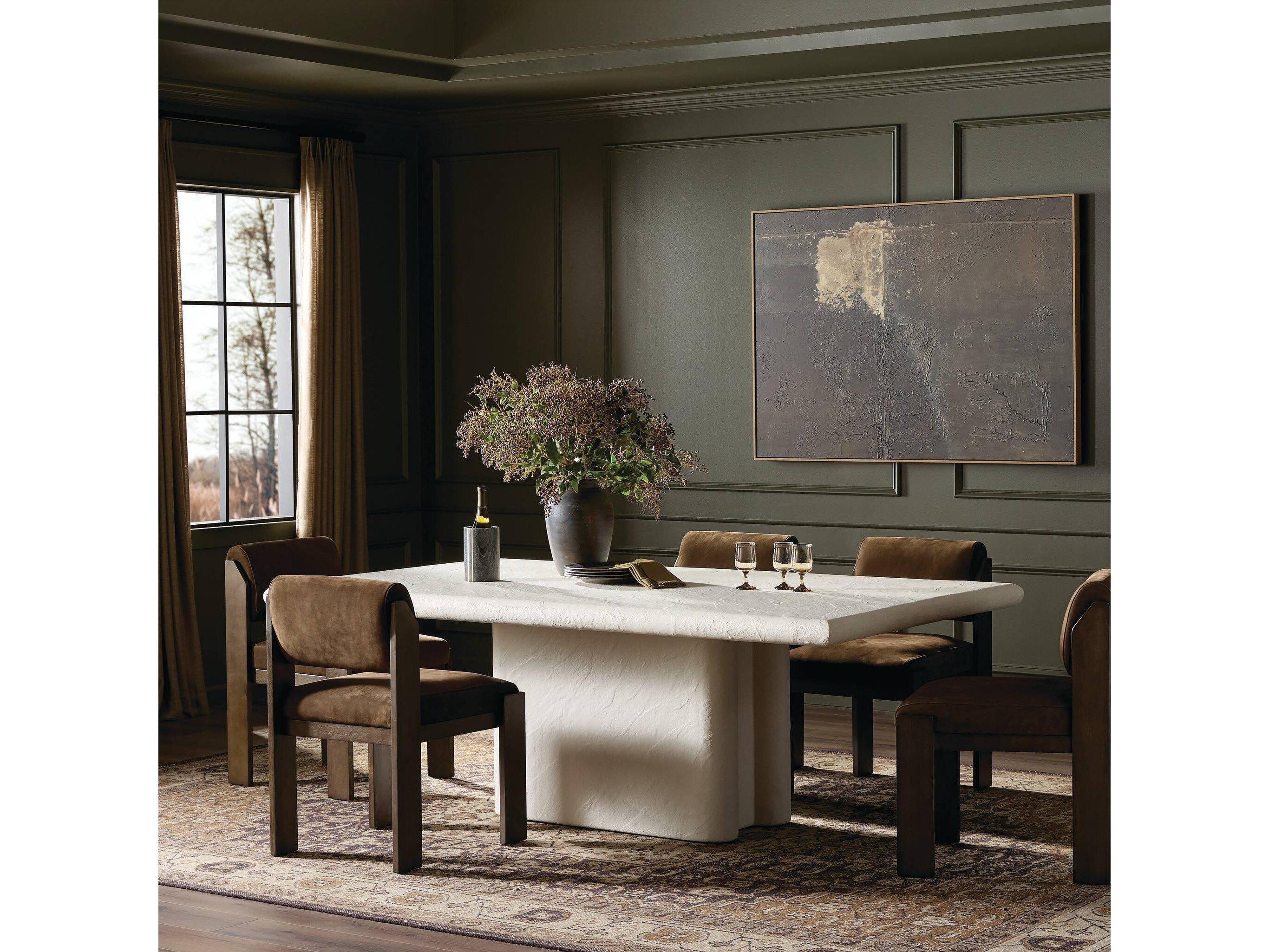 Four Hands Constantine Necchi Plaster Molded Concrete Dining Table