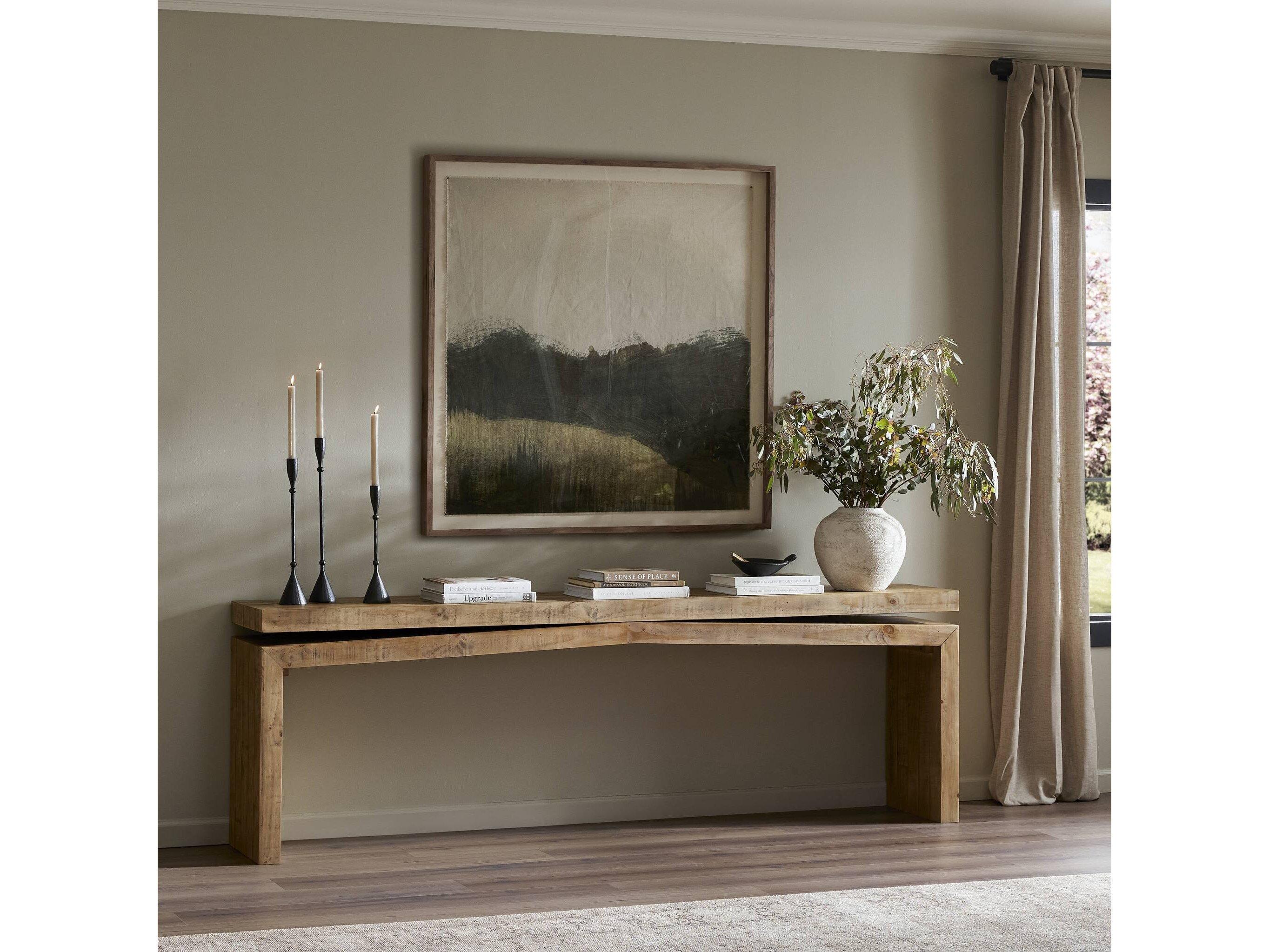 Four Hands Haiden Matthes Sierra Rustic Natural Console Table 94"