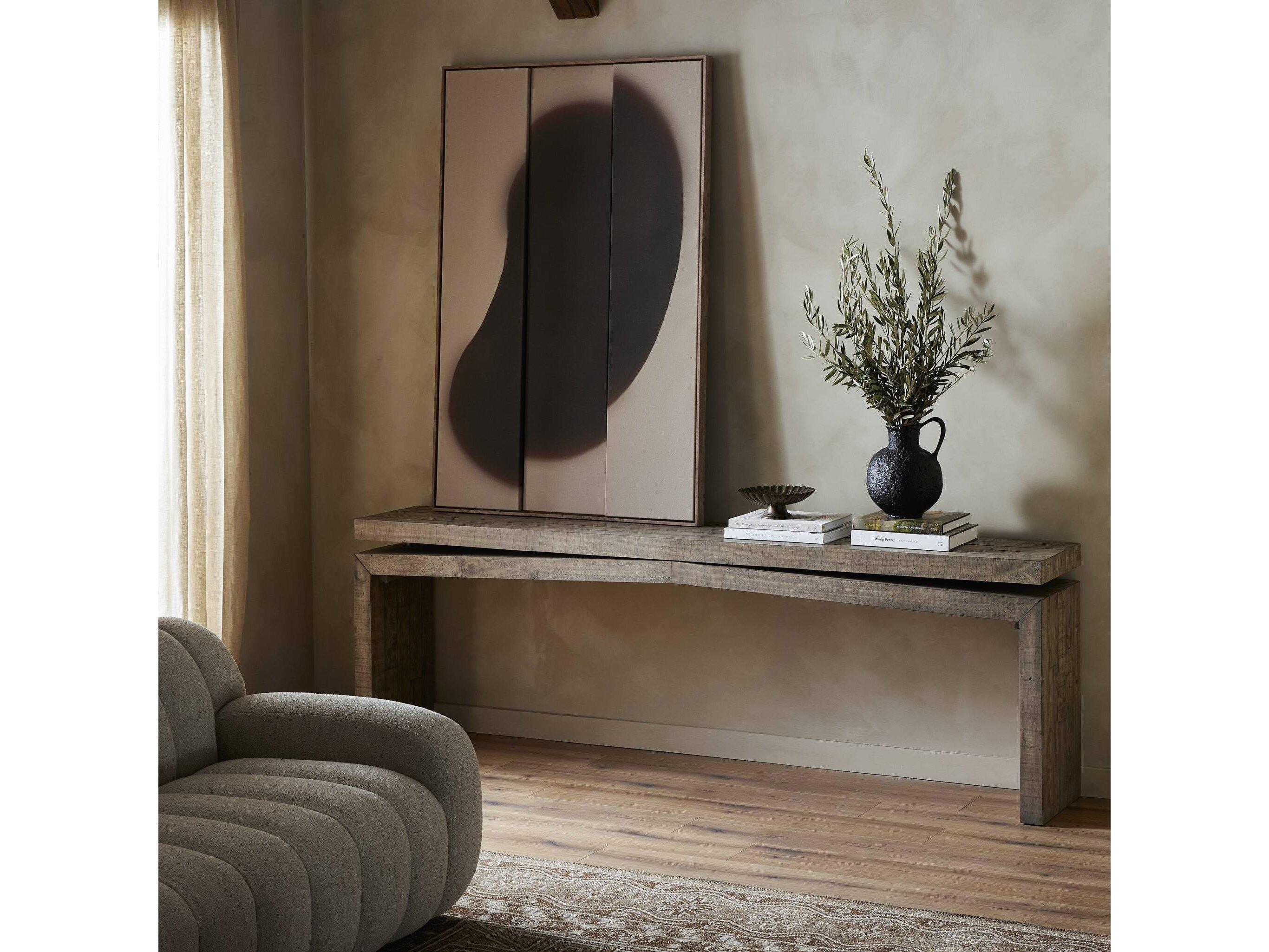 Four Hands Haiden Matthes Weathered Wheat Console Table 94"