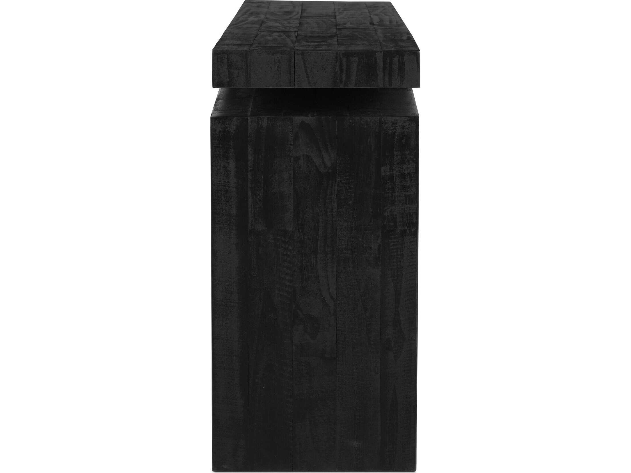 Four Hands Haiden Matthes Aged Black Pine Console Table 94"