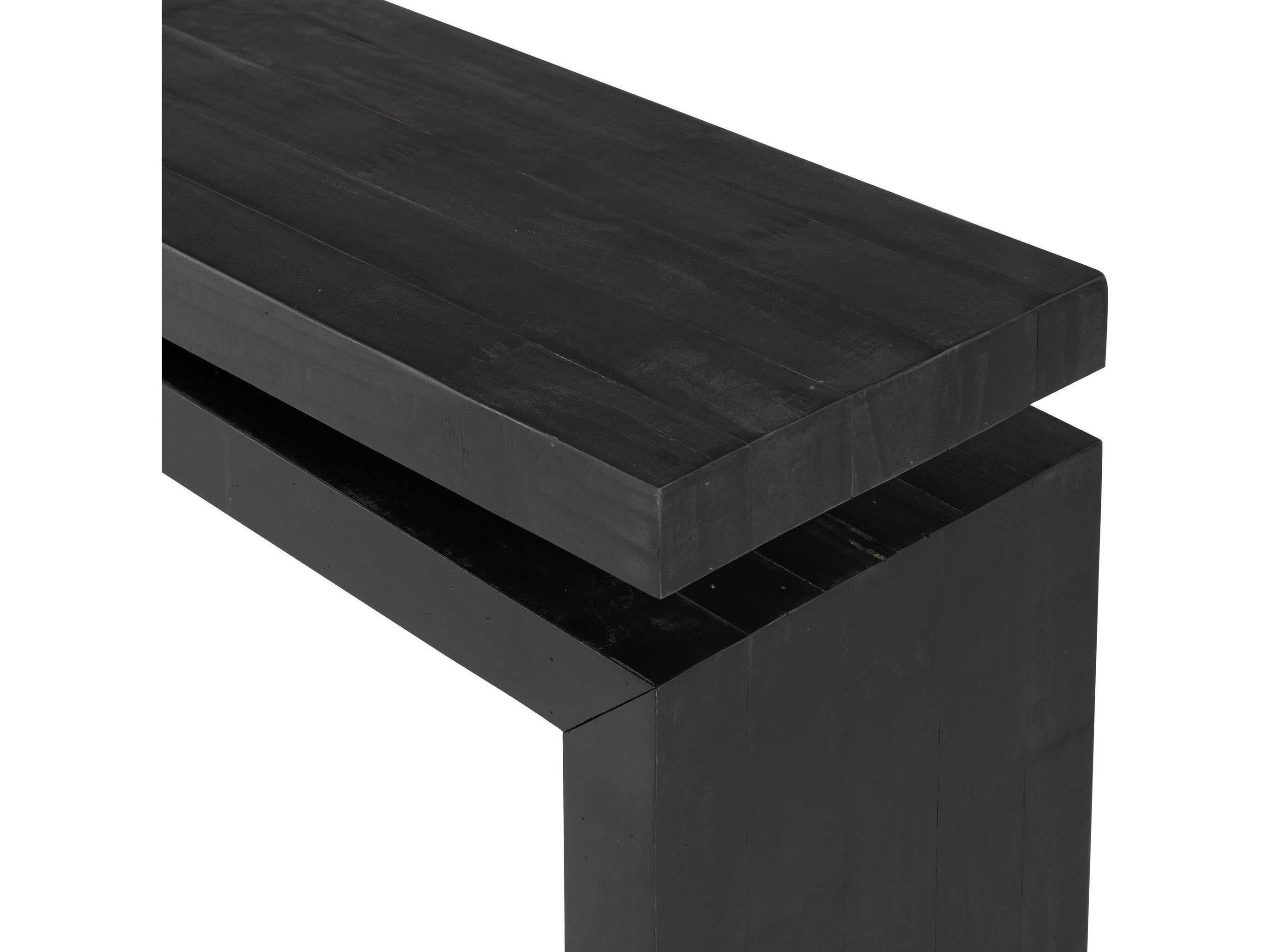 Four Hands Haiden Matthes Aged Black Pine Console Table 94"