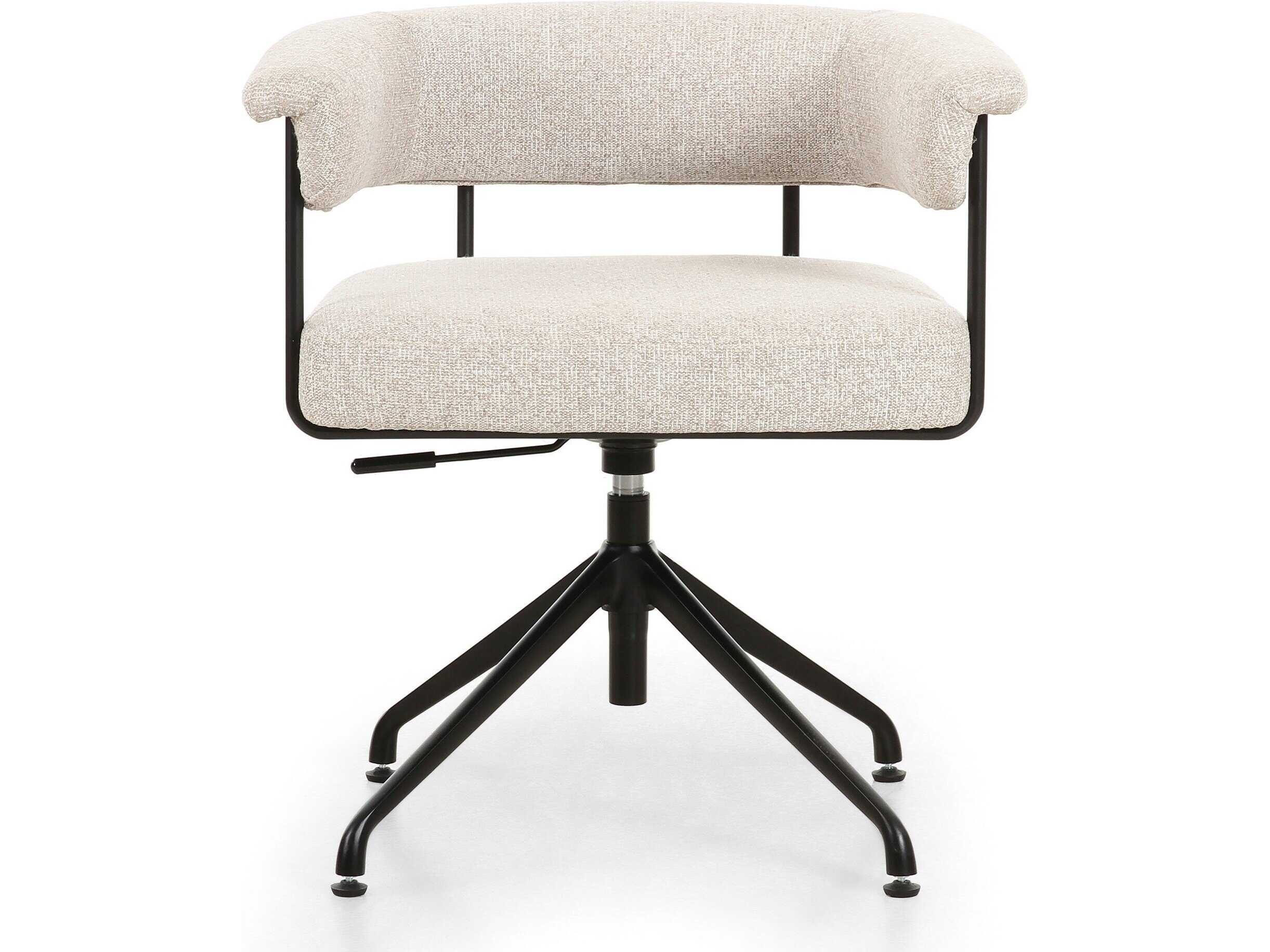 Four Hands Grayson Carrie Beige Upholstered Adjustable Swivel Task Office Chair