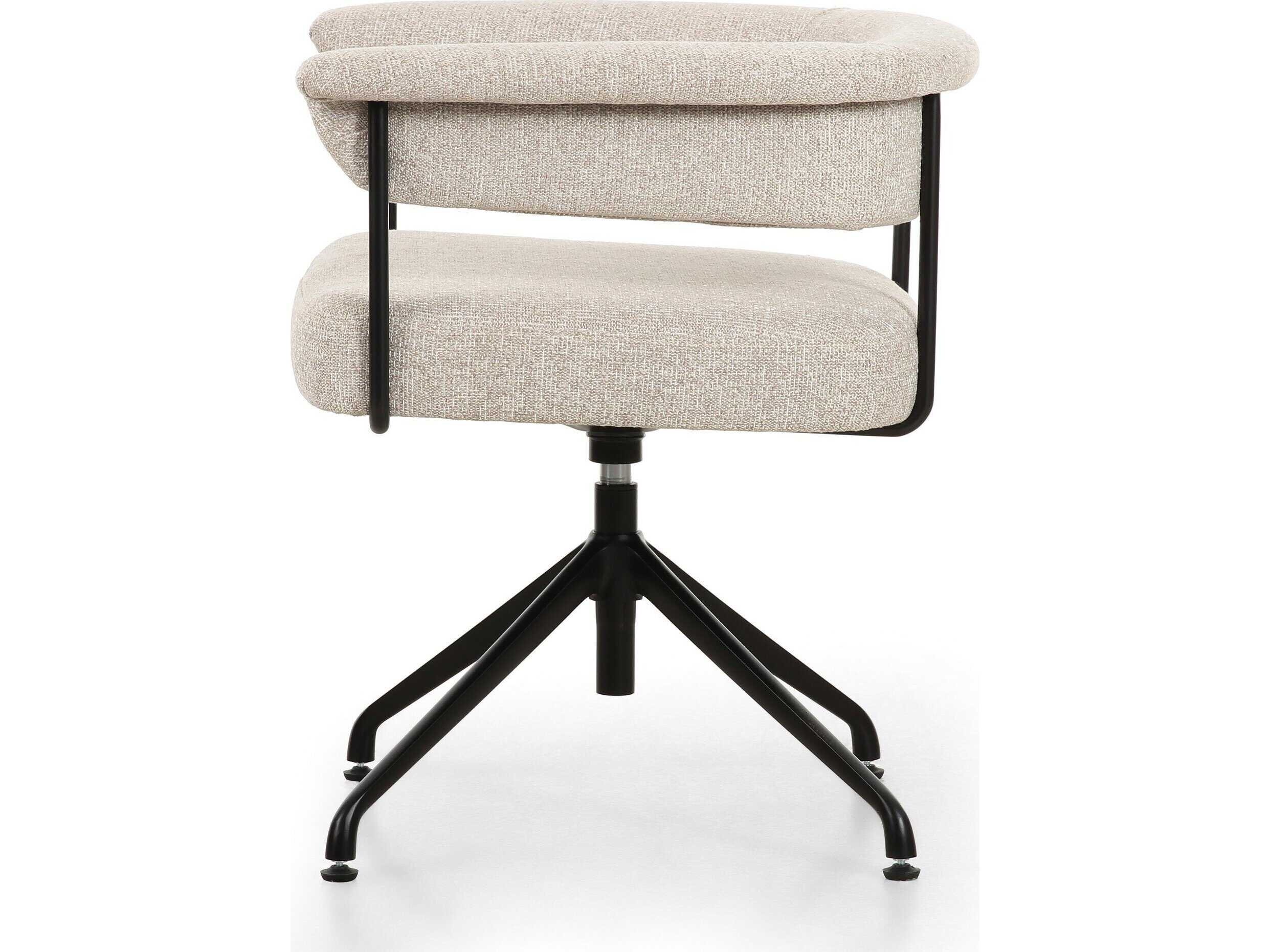 Four Hands Grayson Carrie Beige Upholstered Adjustable Swivel Task Office Chair