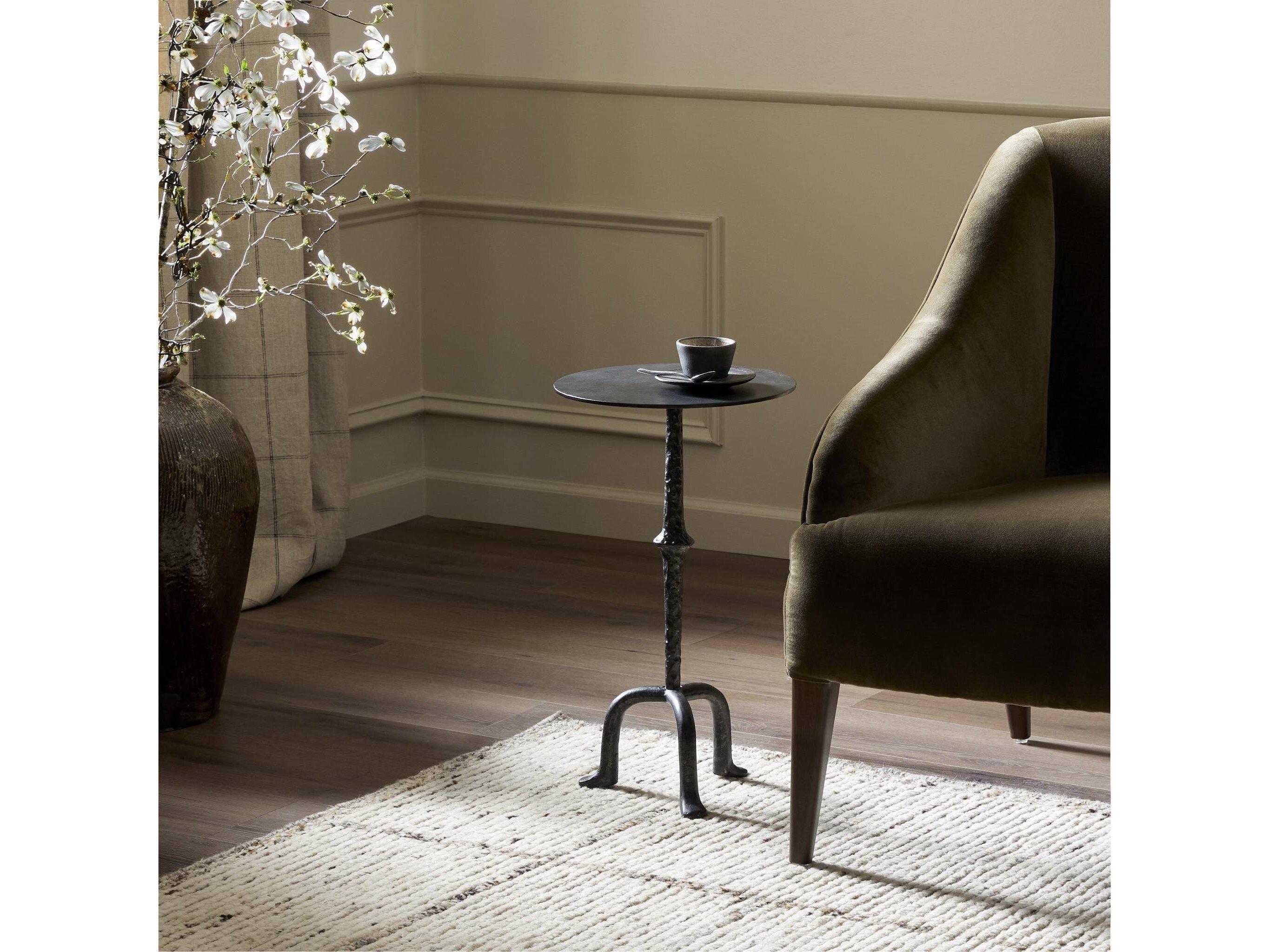 Four Hands Marlow Jocelyn Round Metal End Table
