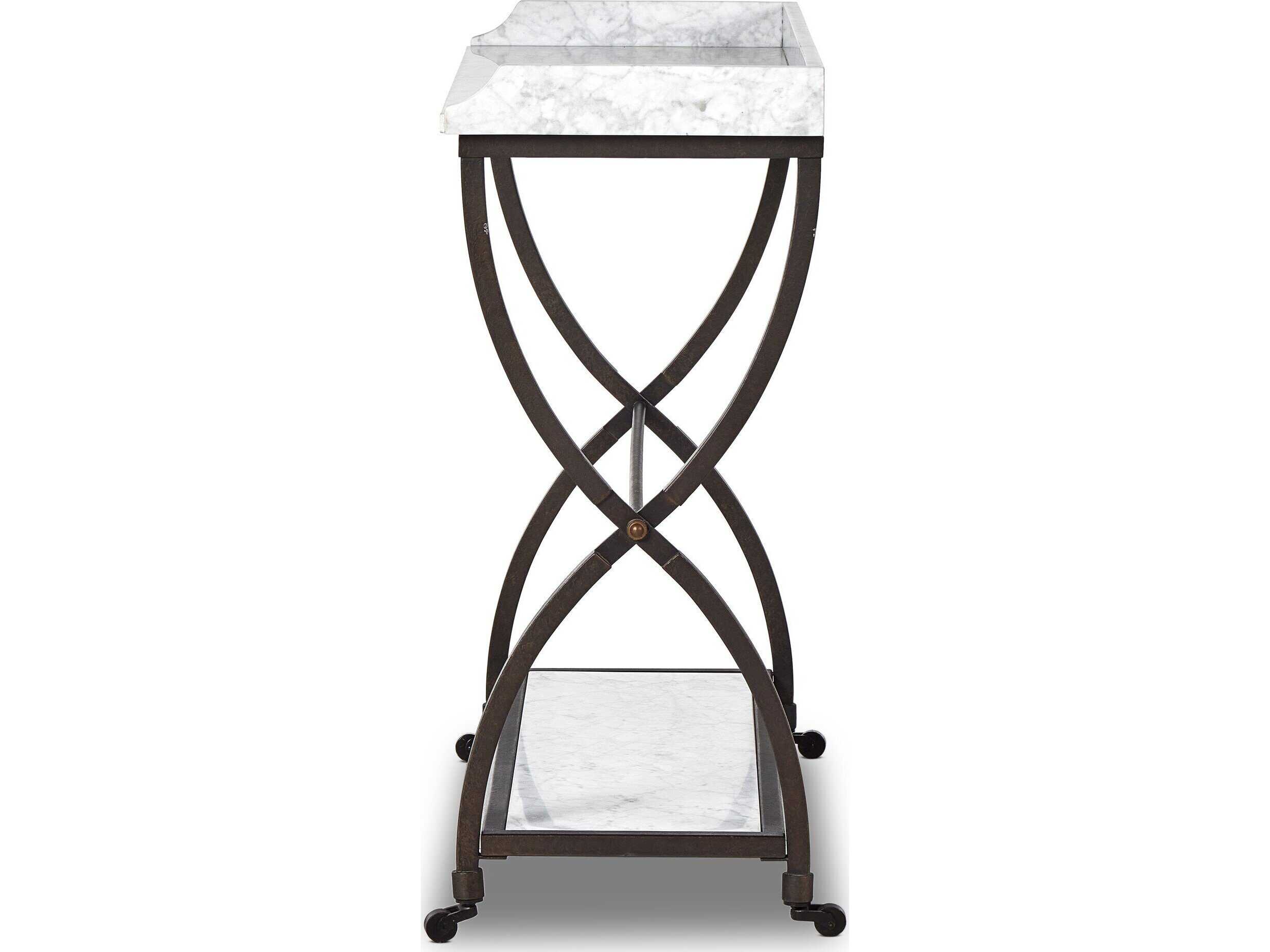 Four Hands Van Thiel Six Beers Rectangular Marble Console Table