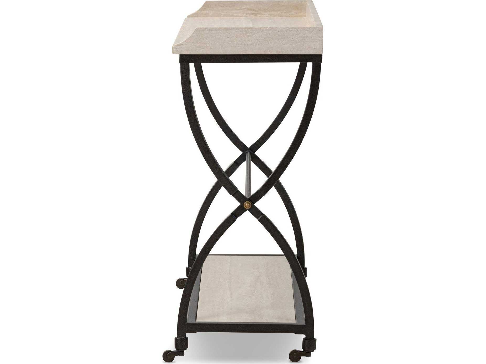 Four Hands Van Thiel Six Beers Rectangular Stone Console Table