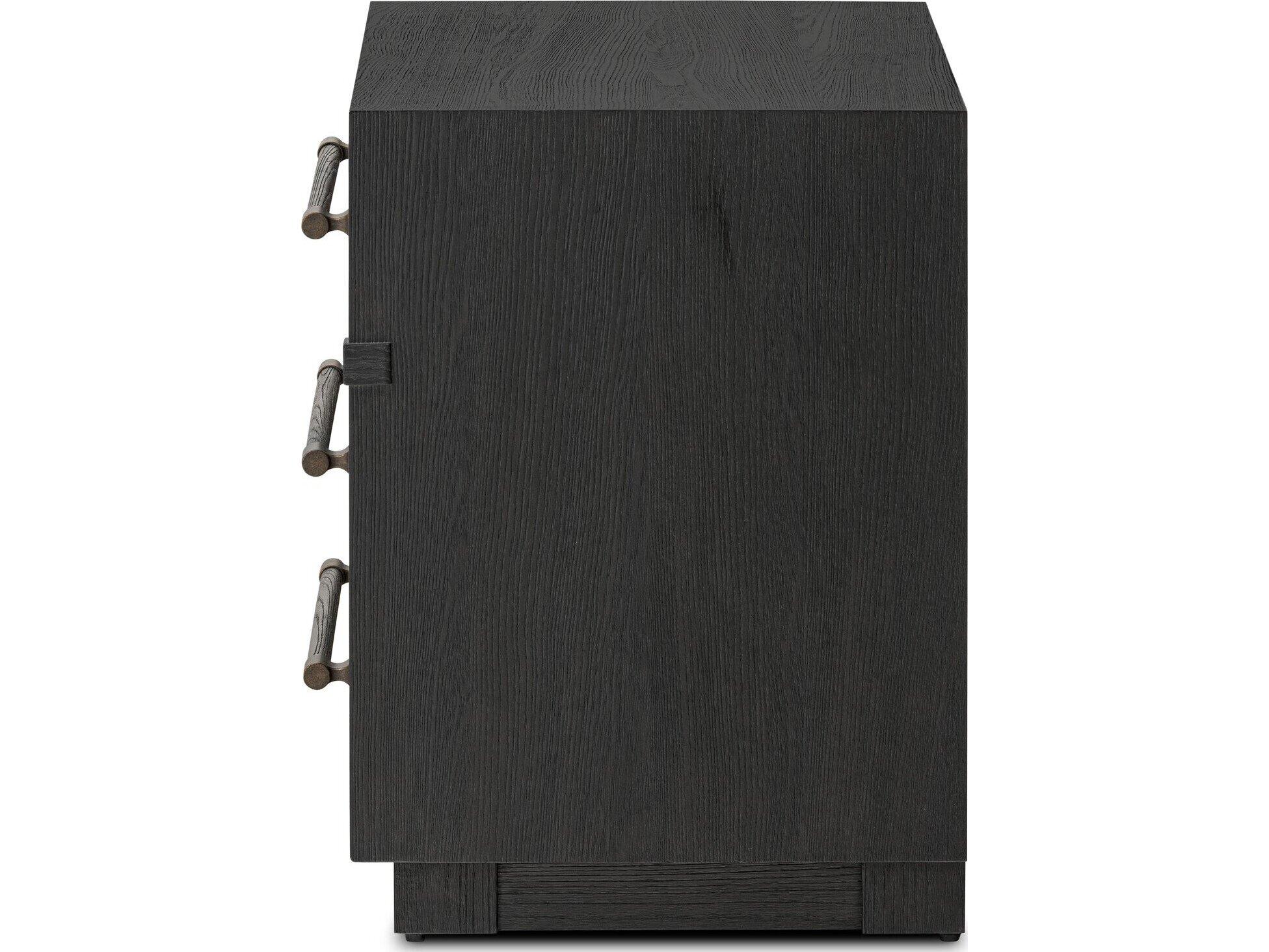 Four Hands Delft Adolfo Modern Black Ash Rectangular Nightstand