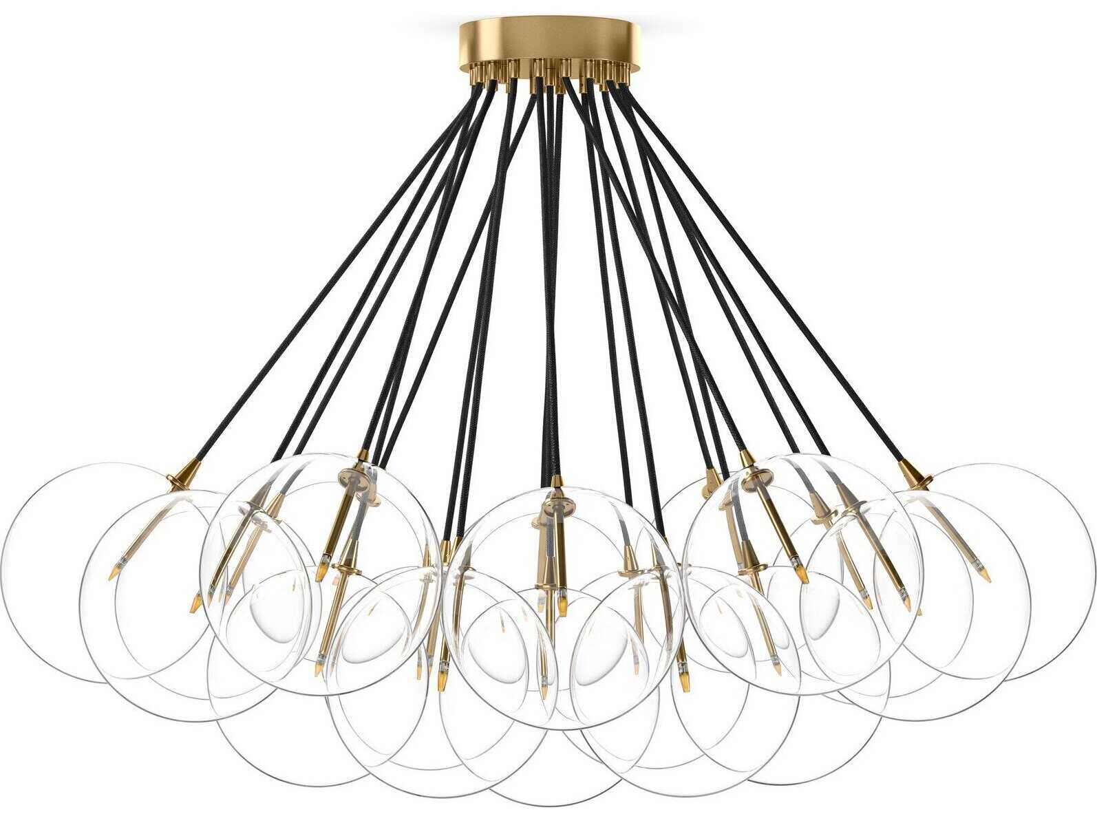 Four Hands Schwung Cloud Burnished Brass Chandelier