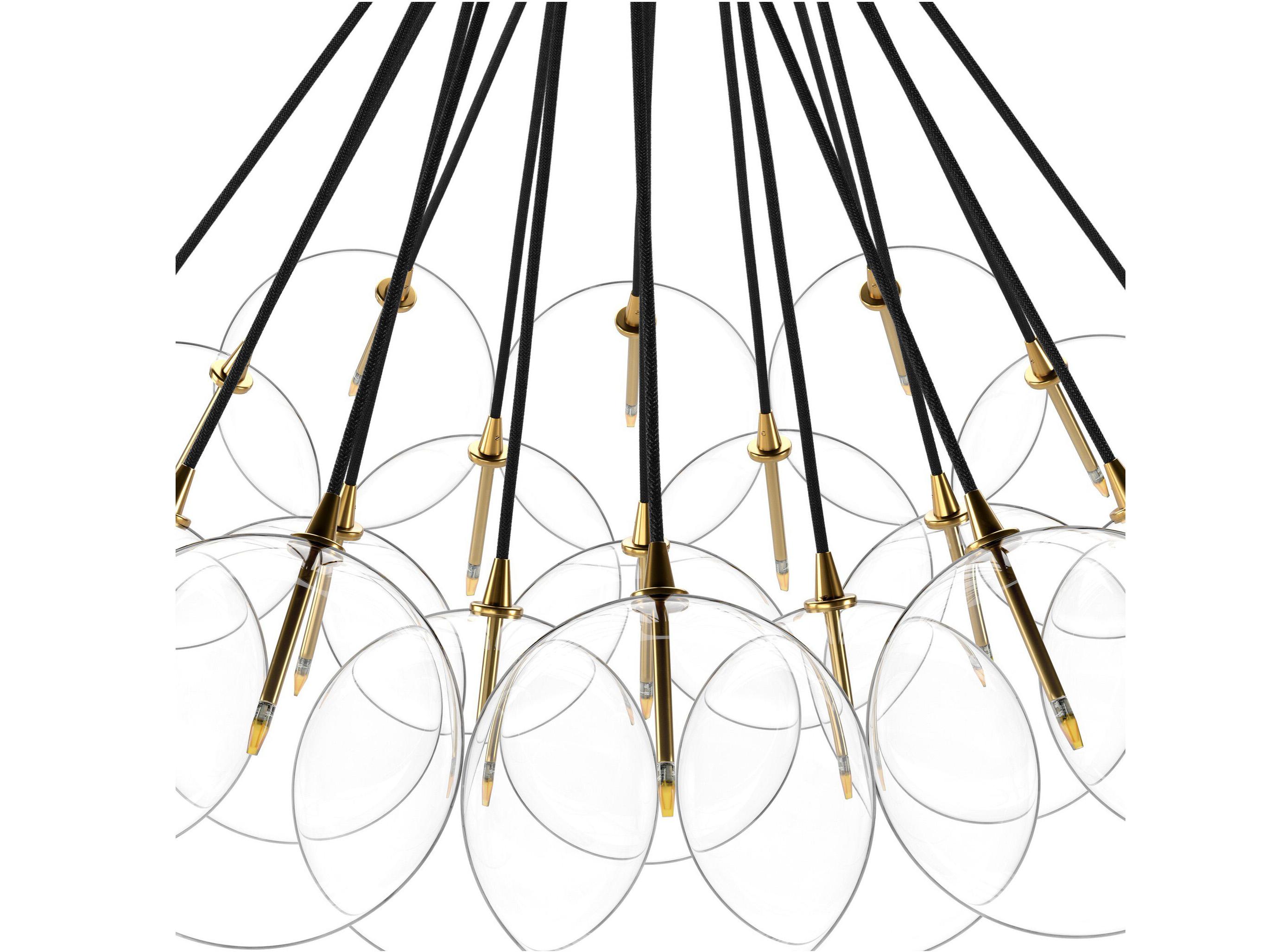 Four Hands Schwung Cloud Burnished Brass Chandelier