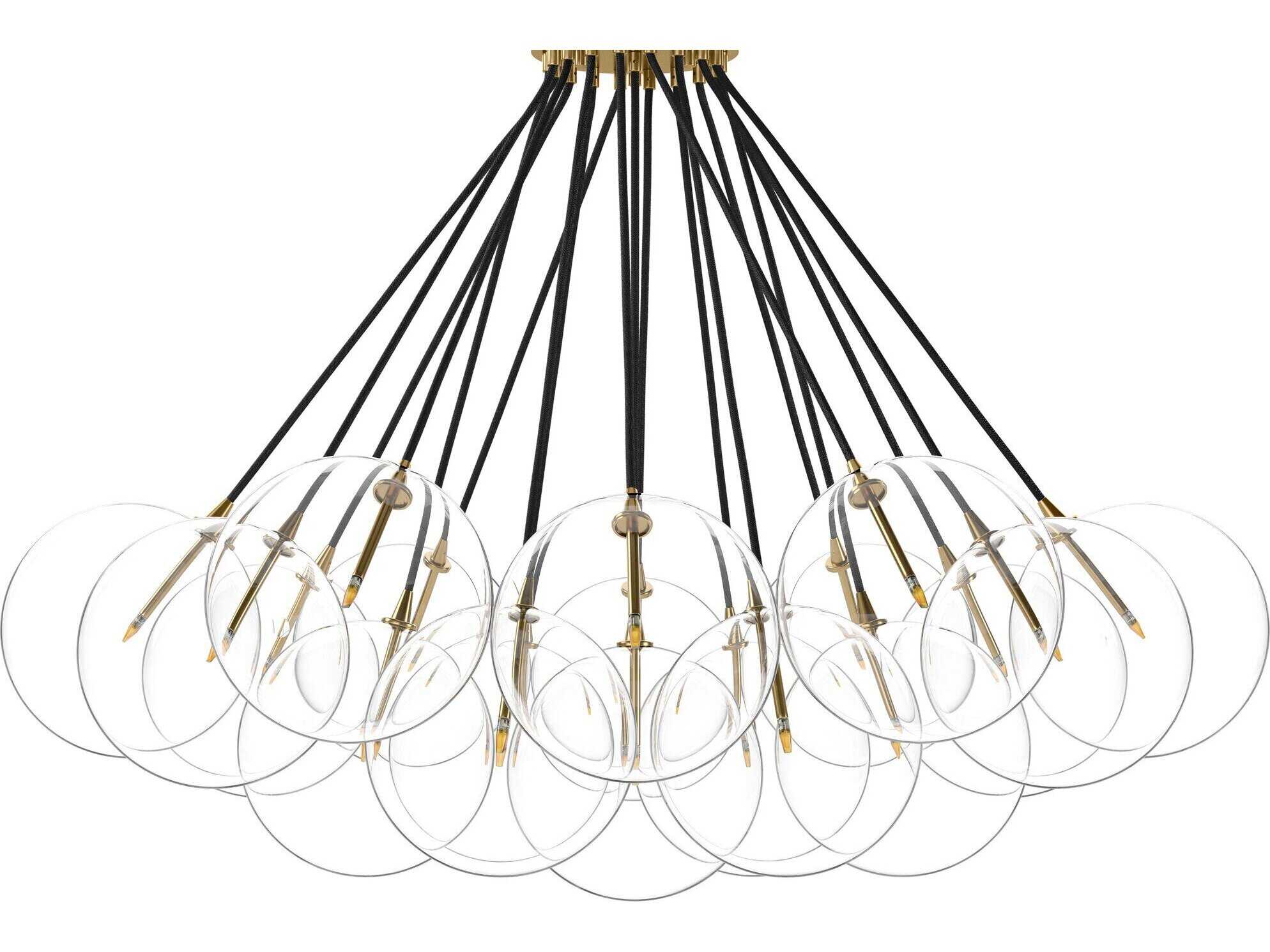 Four Hands Schwung Cloud Burnished Brass Chandelier