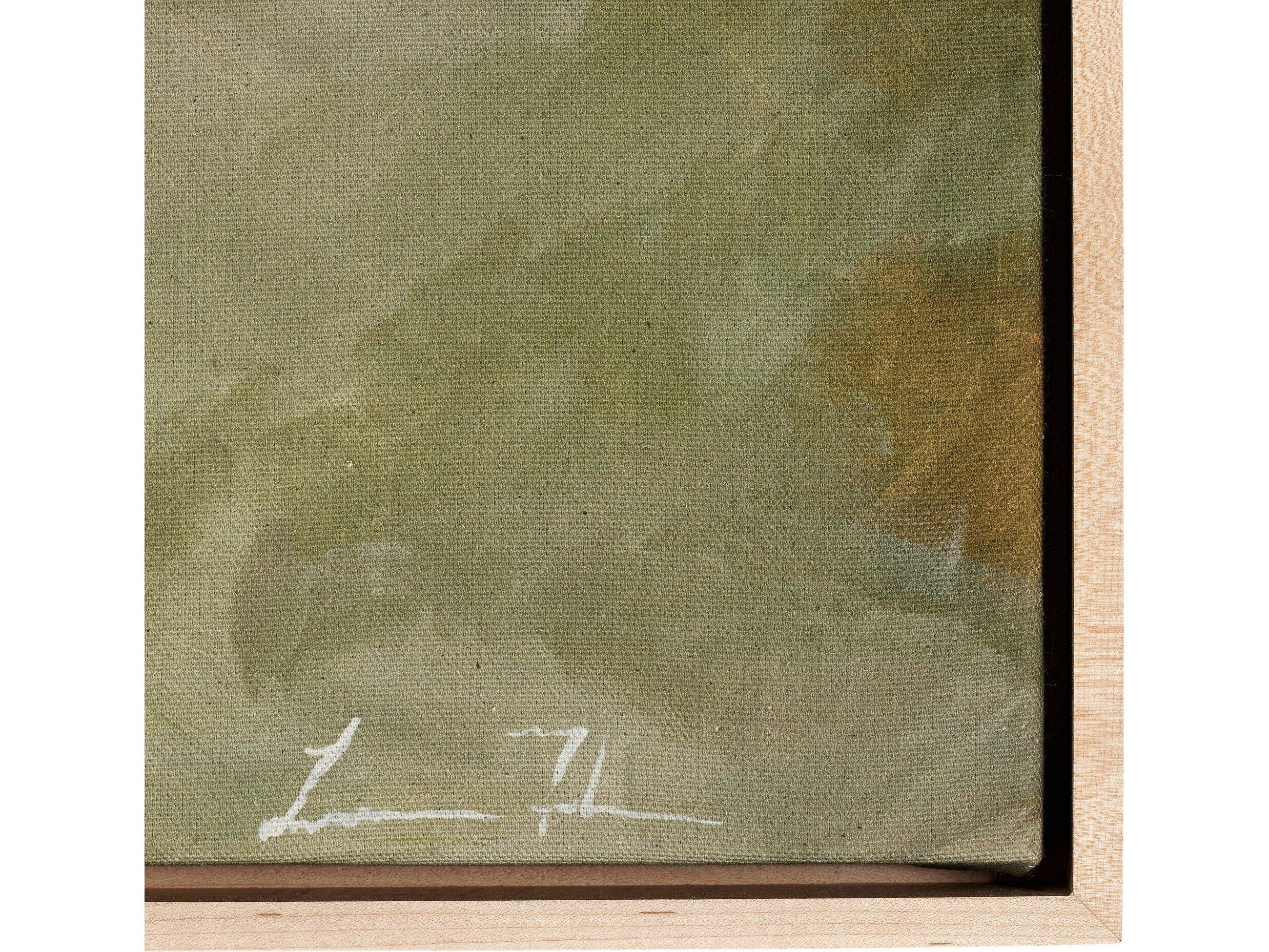 Four Hands Art Studio Lake by Lauren Fuhr Natural Maple Floater Canvas Wall Art